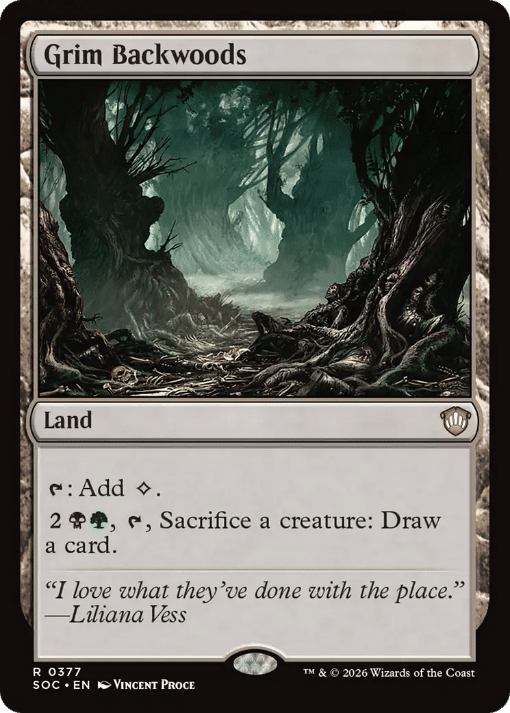 Grim Backwoods — Secrets of Strixhaven Commander — Magic: The Gathering