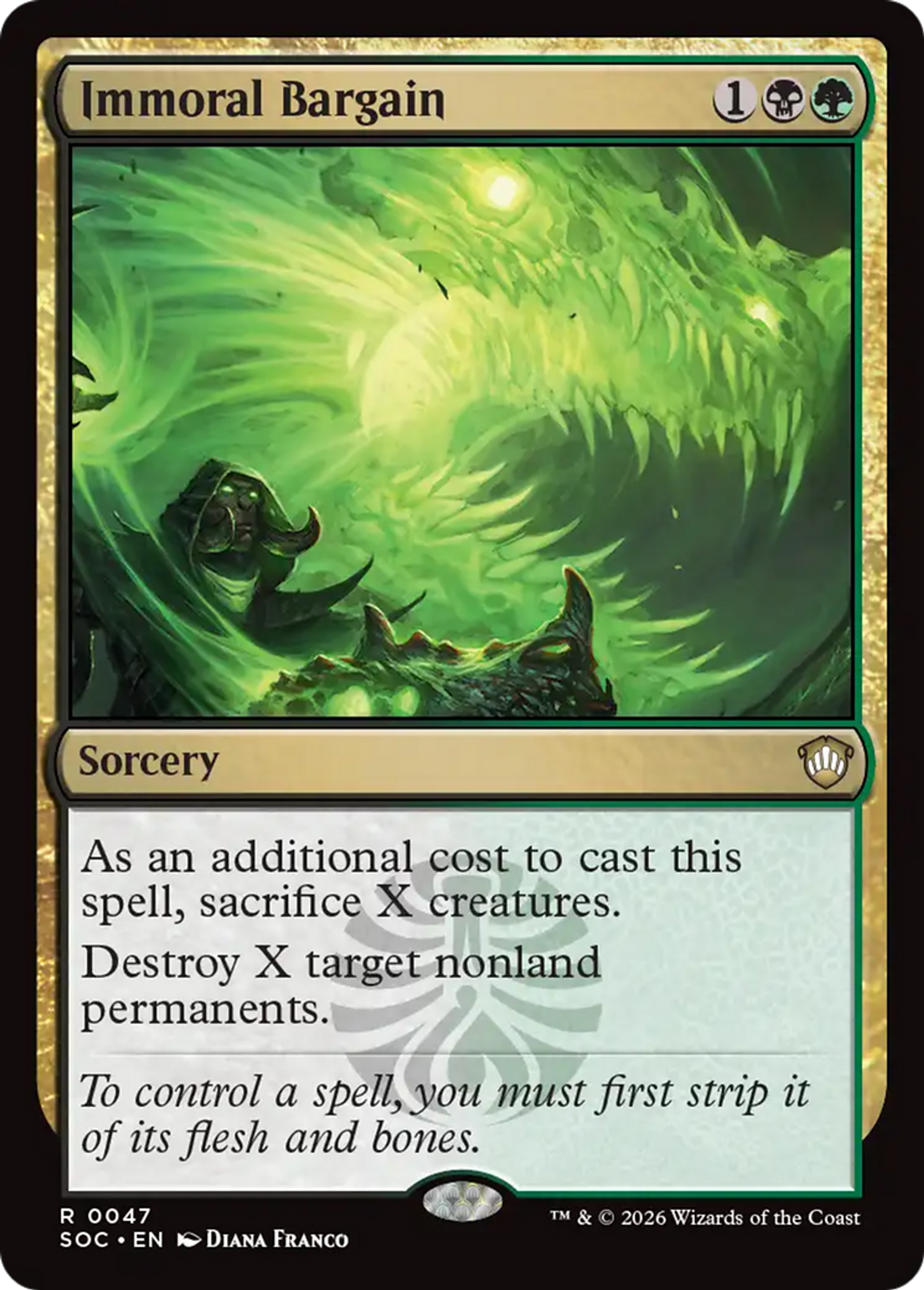 Immoral Bargain — Secrets of Strixhaven Commander — Magic: The Gathering