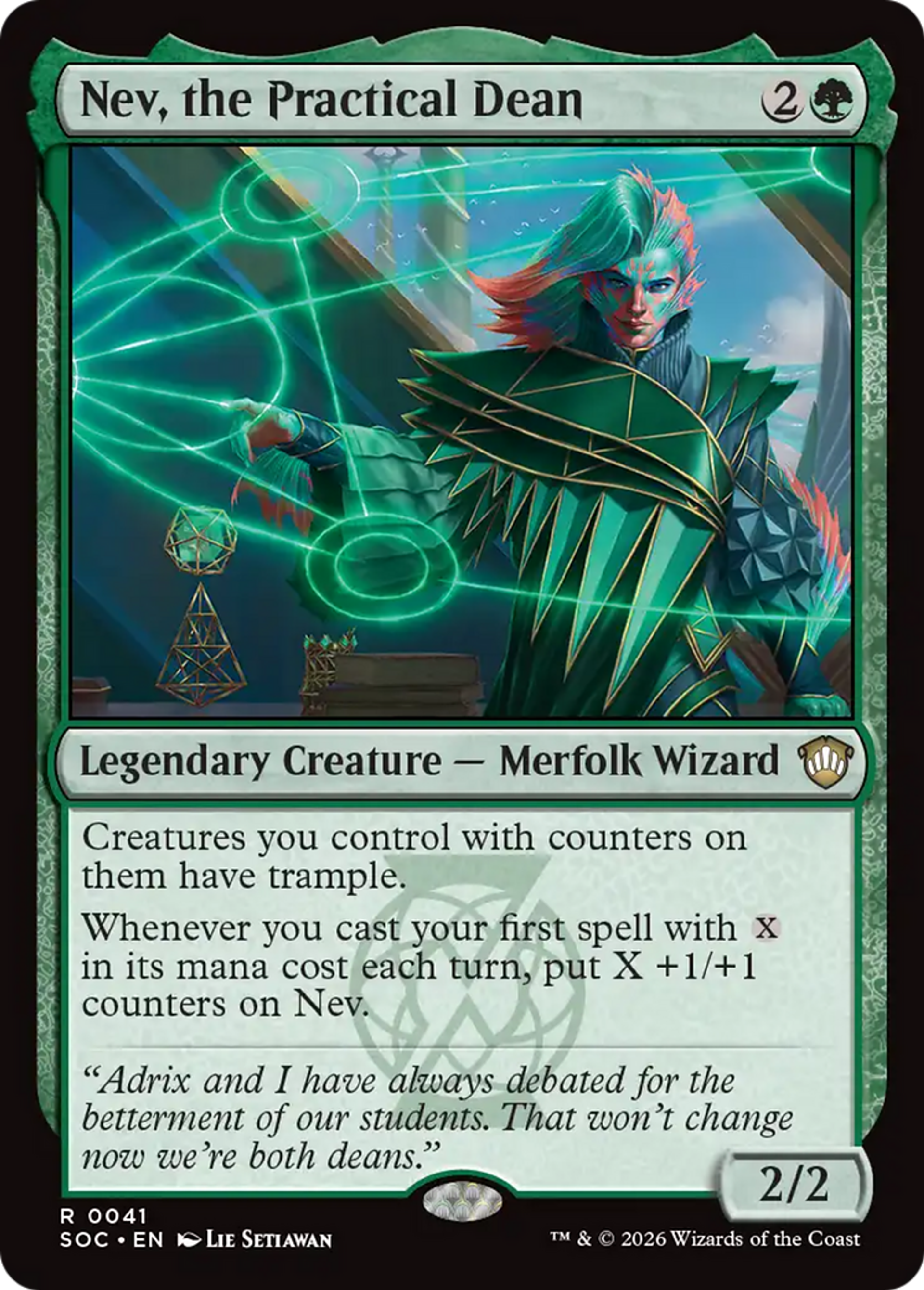Nev, le doyen pragmatique — Secrets of Strixhaven Commander — Magic: The Gathering