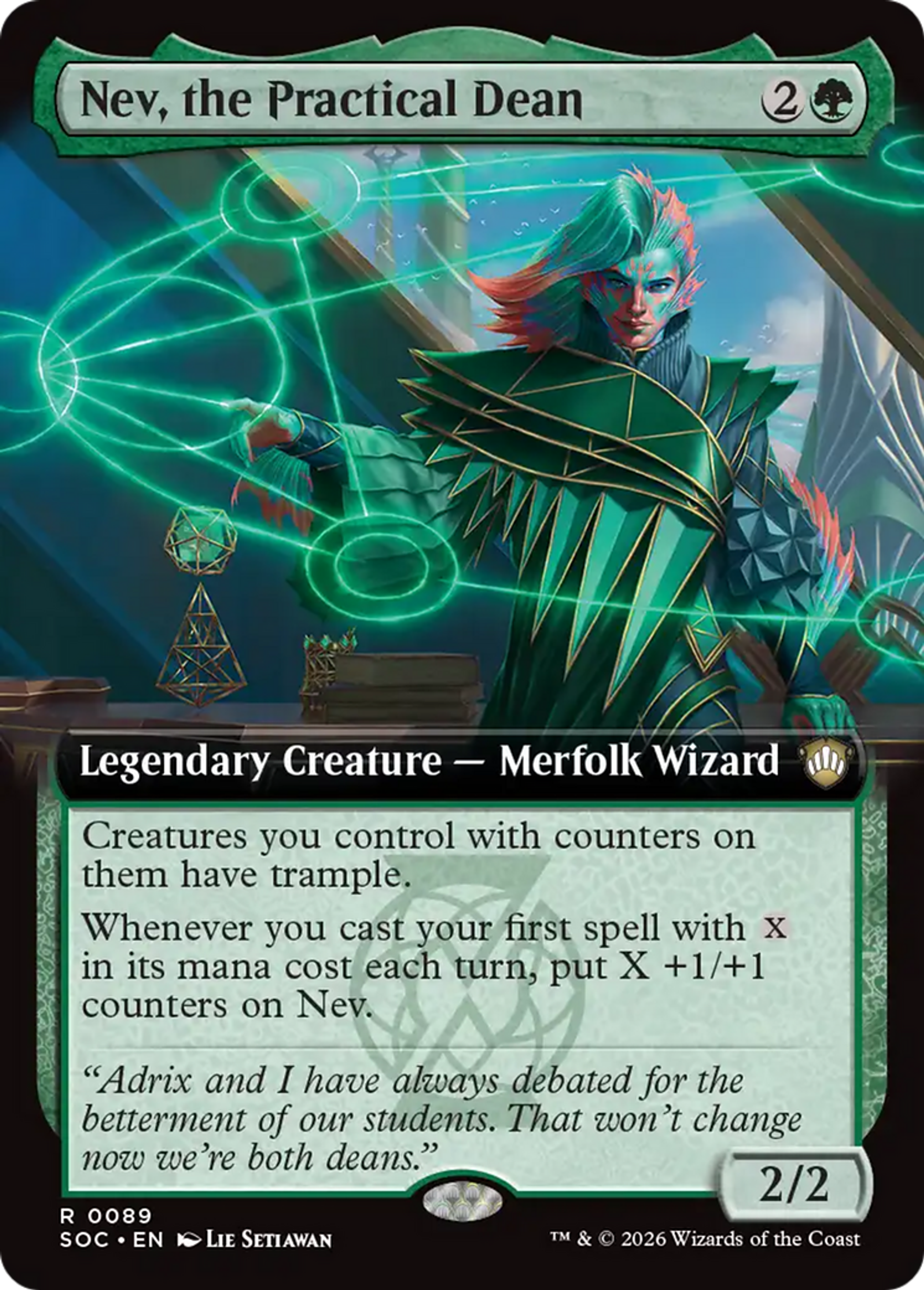 Nev, le doyen pragmatique — Secrets of Strixhaven Commander — Magic: The Gathering