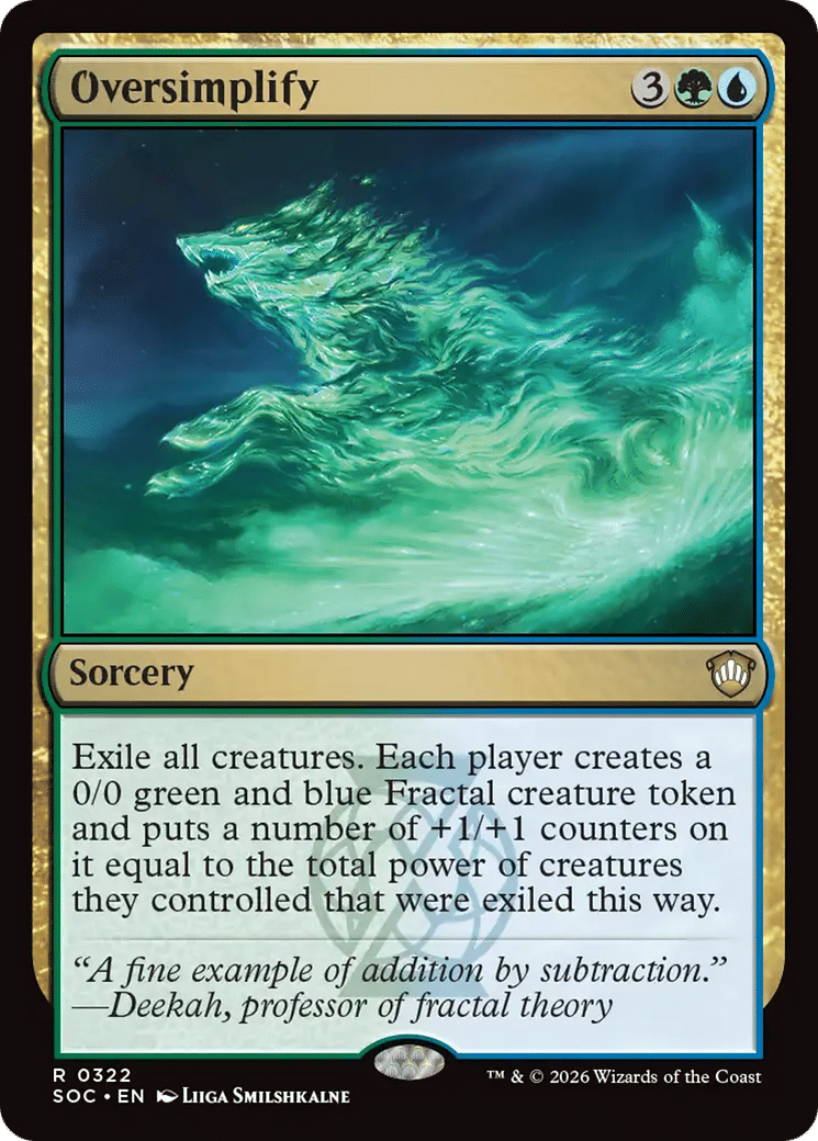 Oversimplify — Secrets of Strixhaven Commander — Magic: The Gathering