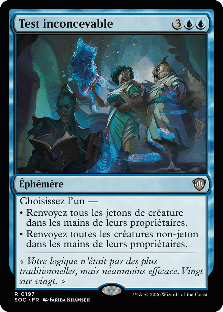Test inconcevable — Secrets of Strixhaven Commander — Magic: The Gathering