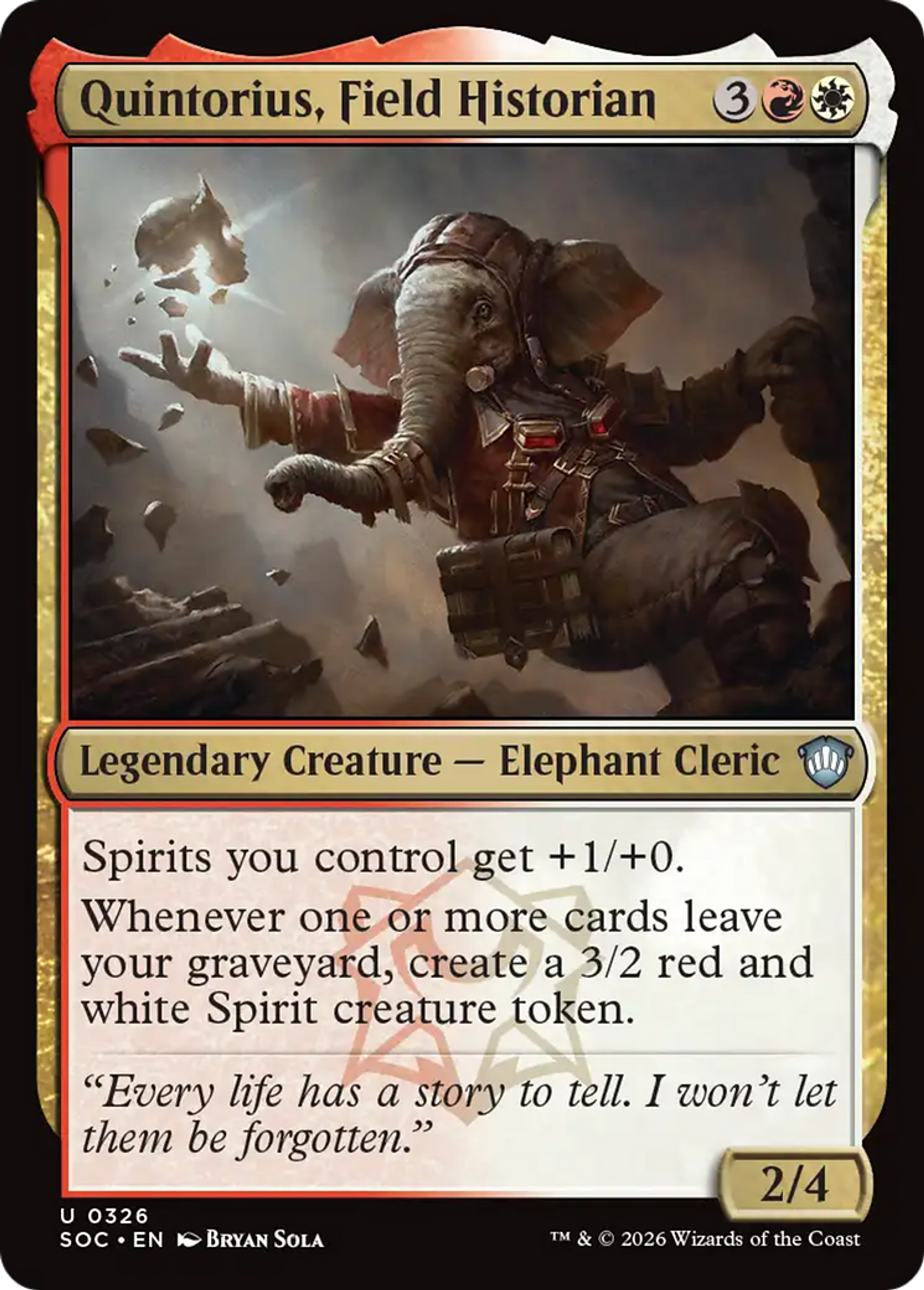 Quintorius, historien de terrain — Secrets of Strixhaven Commander — Magic: The Gathering