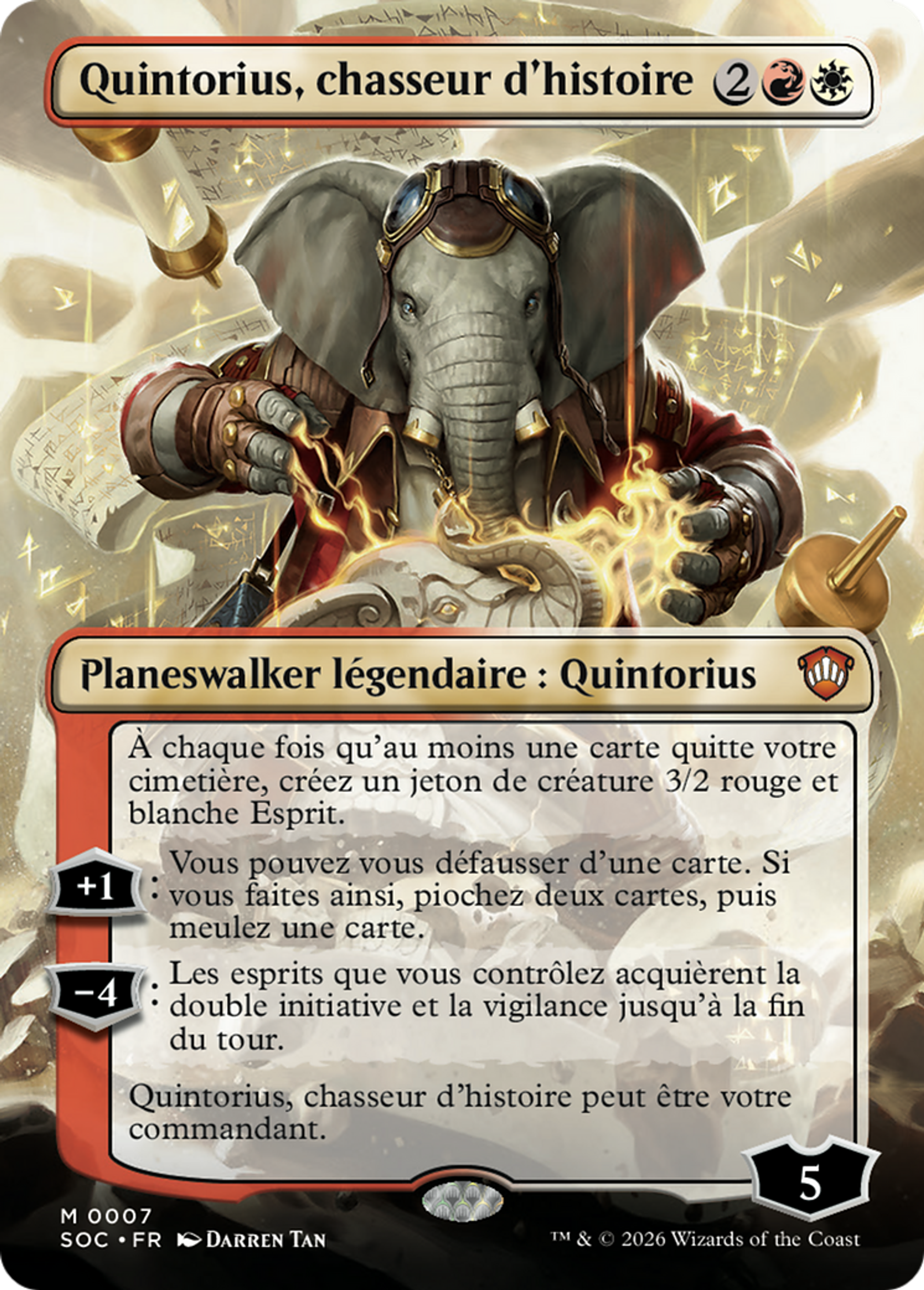 Quintorius, chasseur d'histoire — Secrets of Strixhaven Commander — Magic: The Gathering