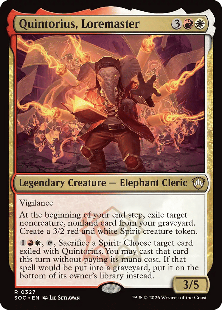 Quintorius, Loremaster — Secrets of Strixhaven Commander — Magic: The Gathering