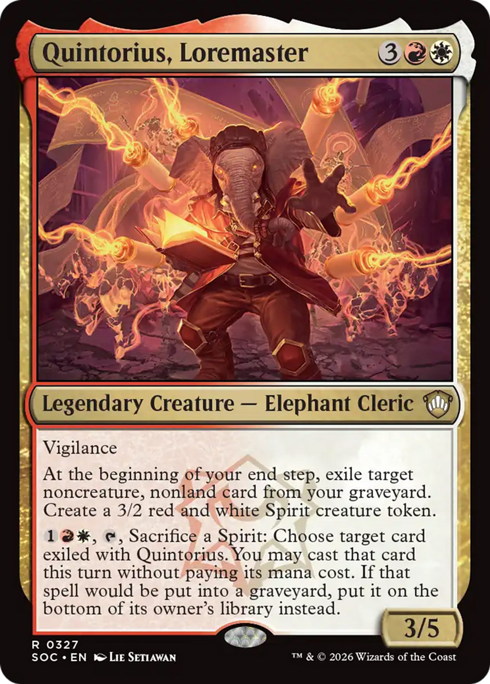 Quintorius, maître docte — Secrets of Strixhaven Commander — Magic: The Gathering