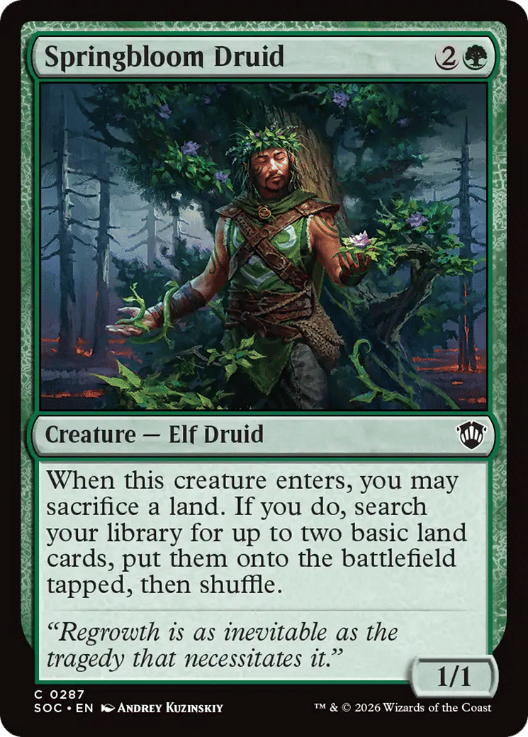Springbloom Druid — Secrets of Strixhaven Commander — Magic: The Gathering