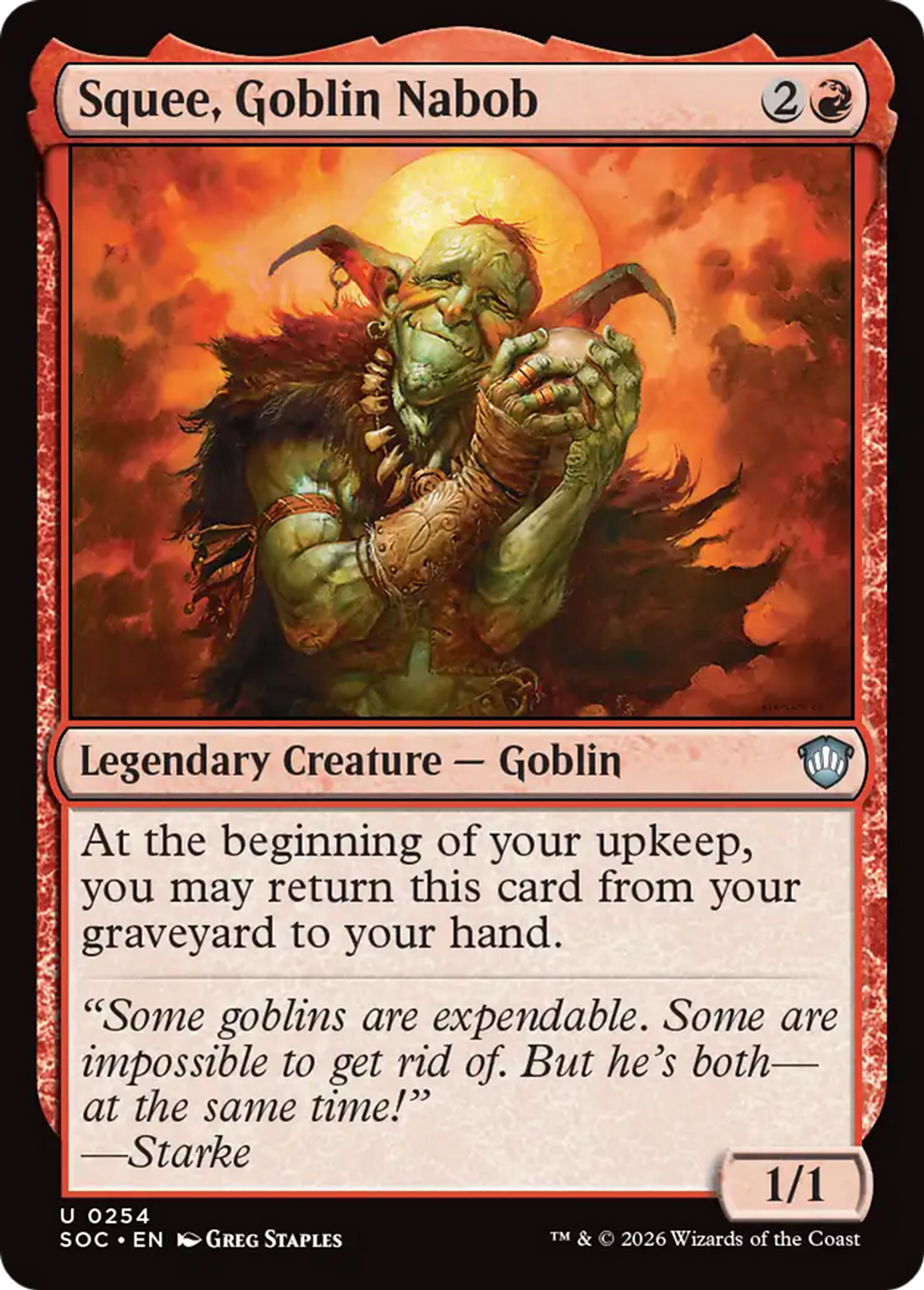 Skwi, nabab gobelin — Secrets of Strixhaven Commander — Magic: The Gathering