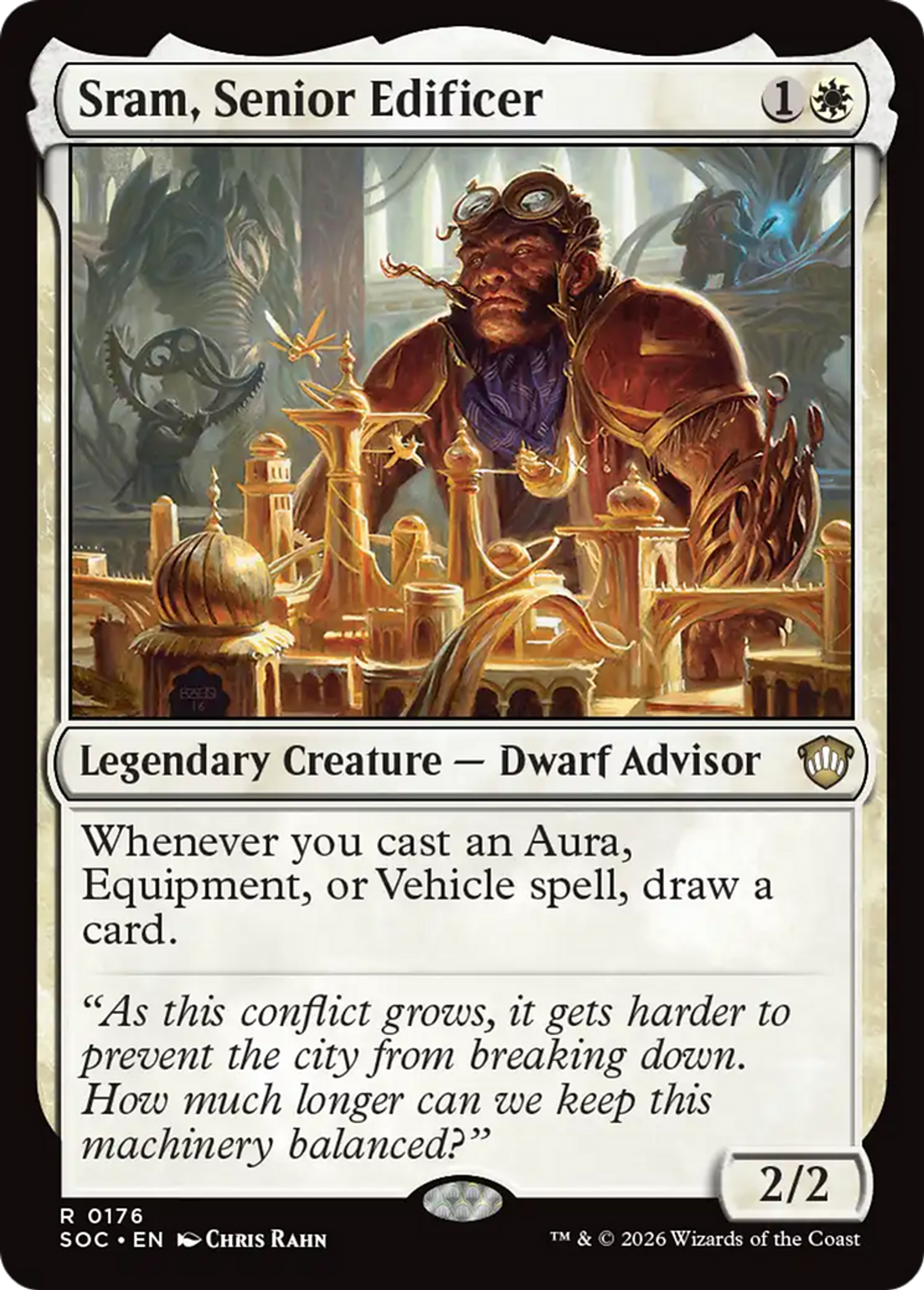 Sram, chef édificateur — Secrets of Strixhaven Commander — Magic: The Gathering