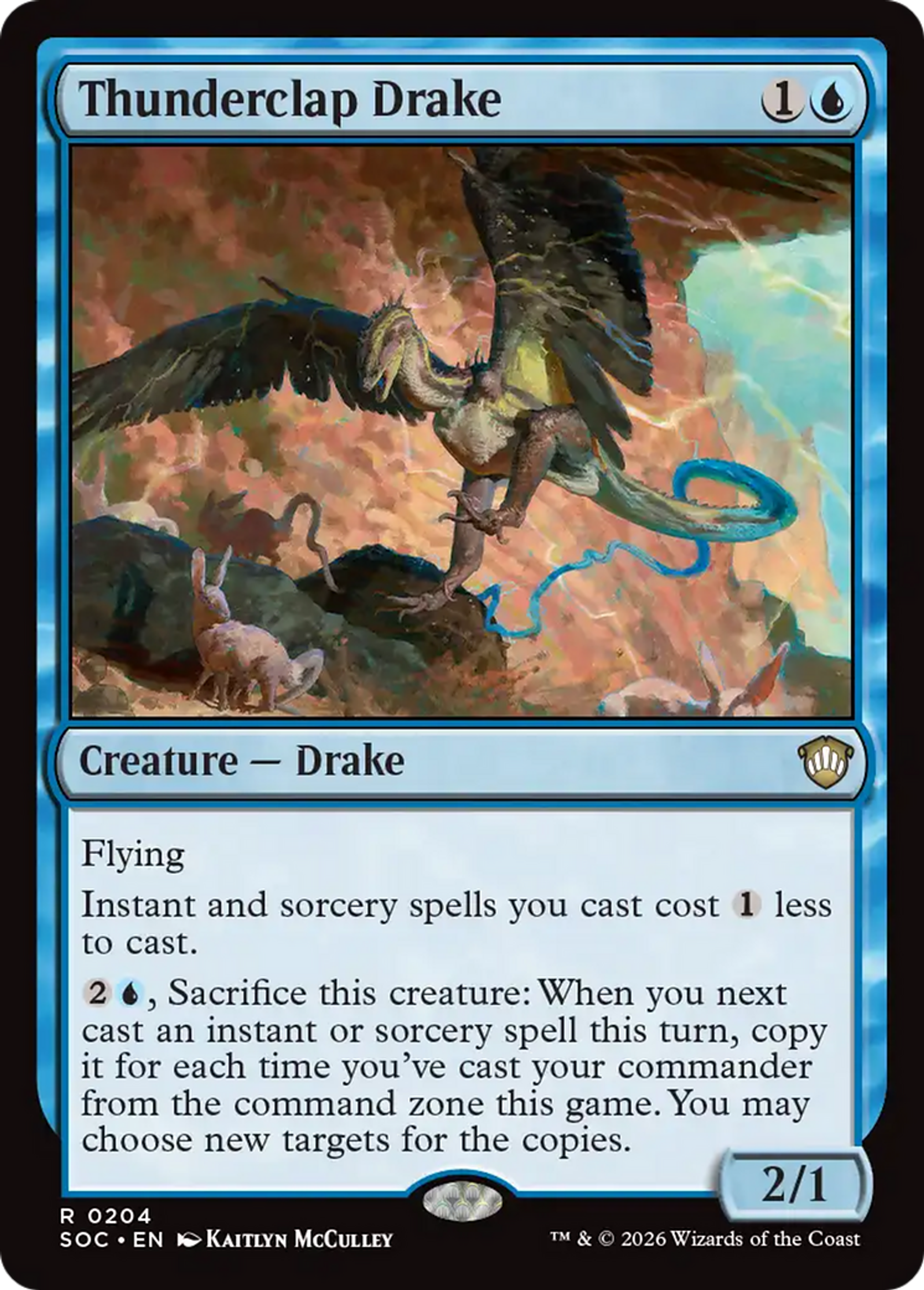 Drakôn du tonnerre — Secrets of Strixhaven Commander — Magic: The Gathering
