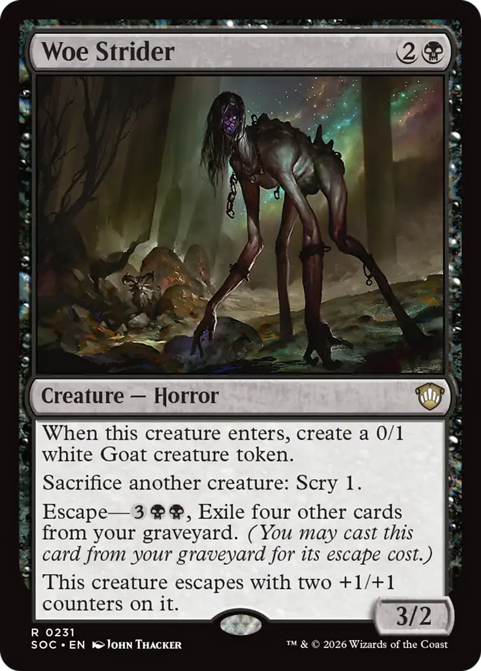 Enjambeur du malheur — Secrets of Strixhaven Commander — Magic: The Gathering