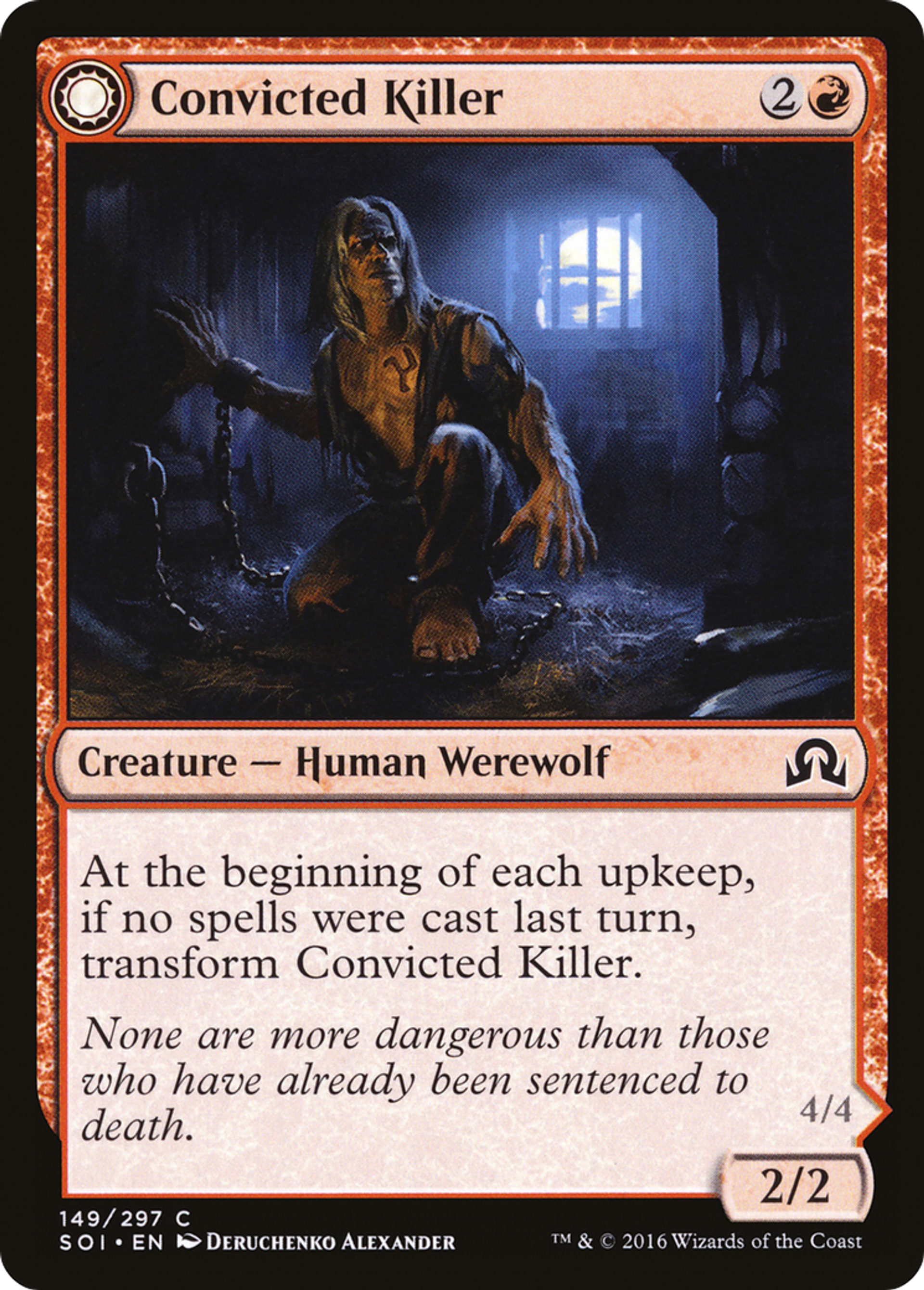 Convicted Killer // Branded Howler — Shadows over Innistrad — Magic: The Gathering