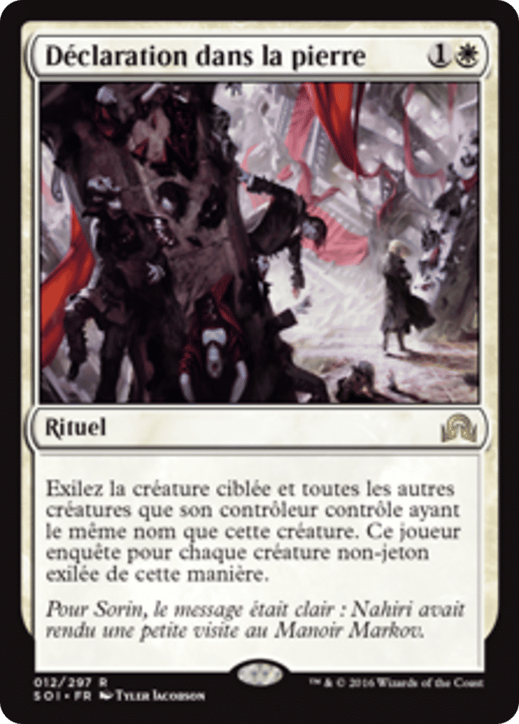 Déclaration dans la pierre — Shadows over Innistrad — Magic: The Gathering