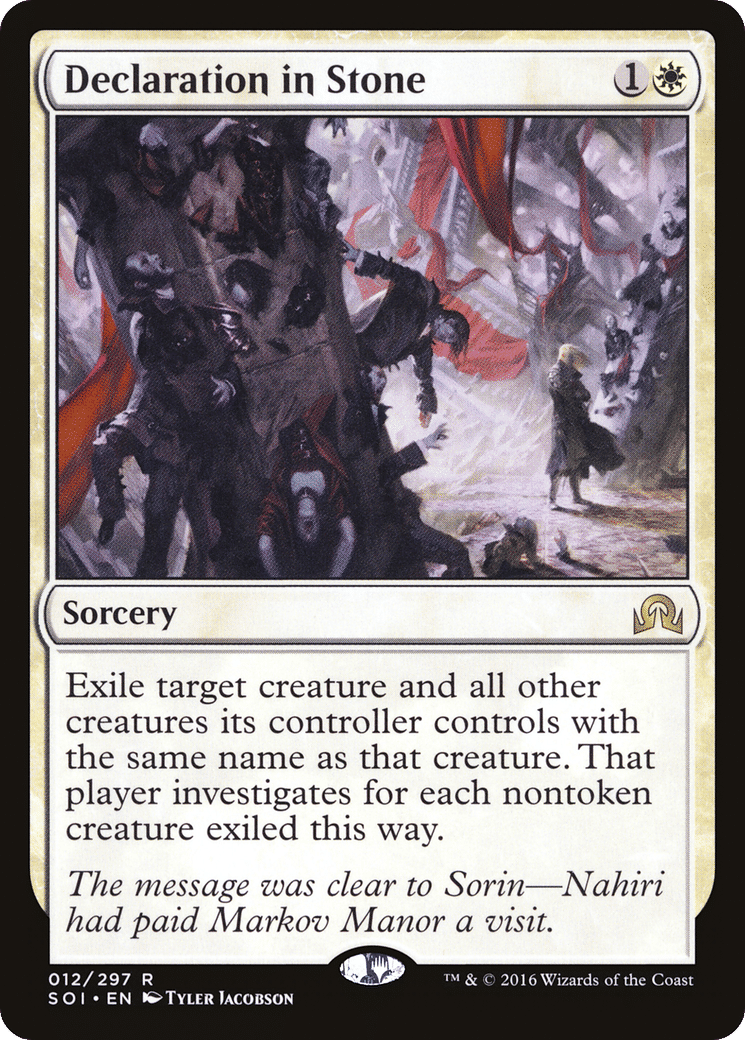 Declaration in Stone — Shadows over Innistrad — Magic: The Gathering