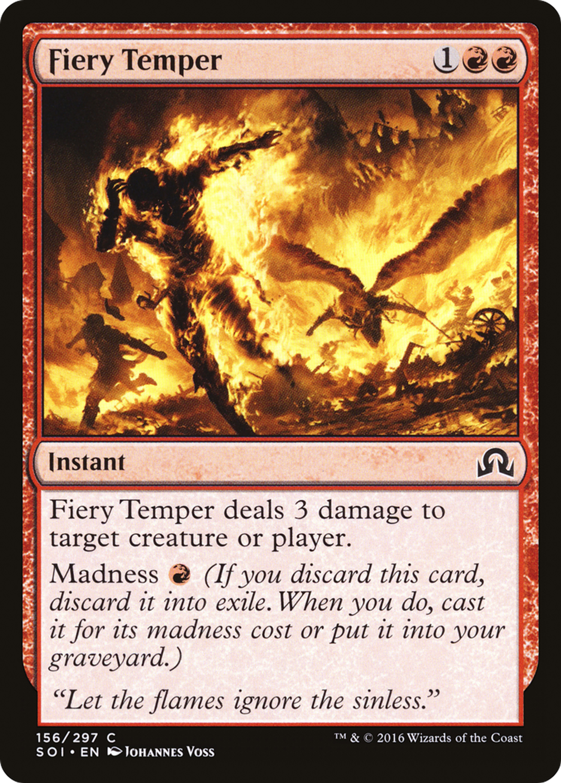 Fiery Temper — Shadows over Innistrad — Magic: The Gathering