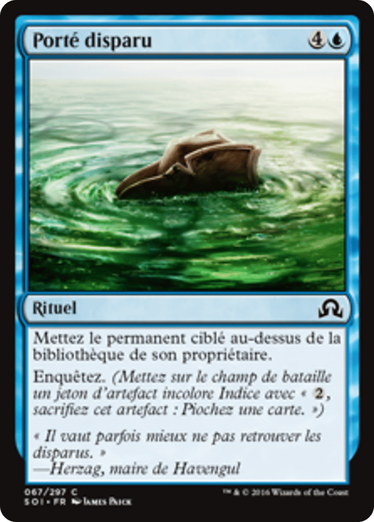 Porté disparu — Shadows over Innistrad — Magic: The Gathering
