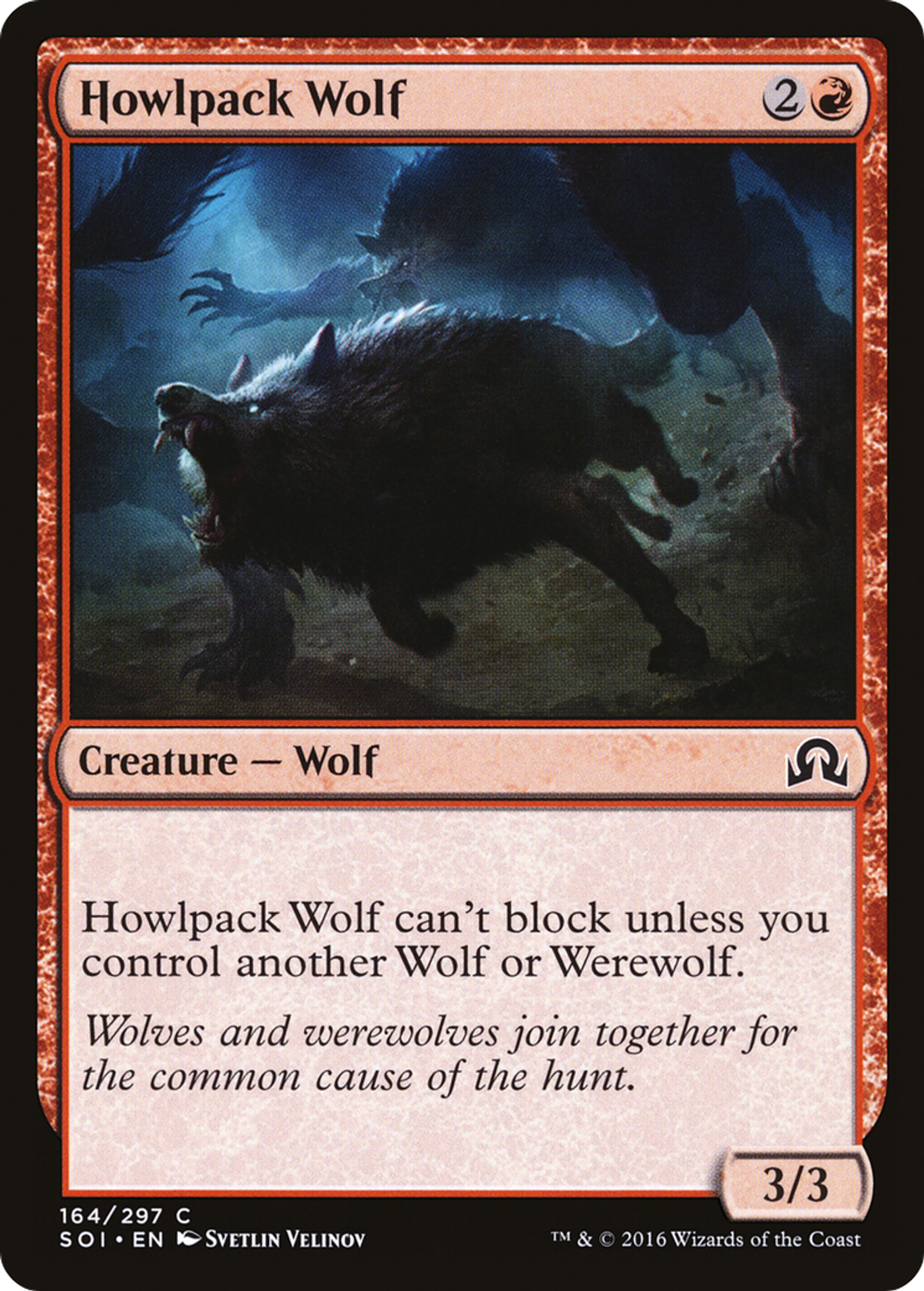 Howlpack Wolf — Shadows over Innistrad — Magic: The Gathering