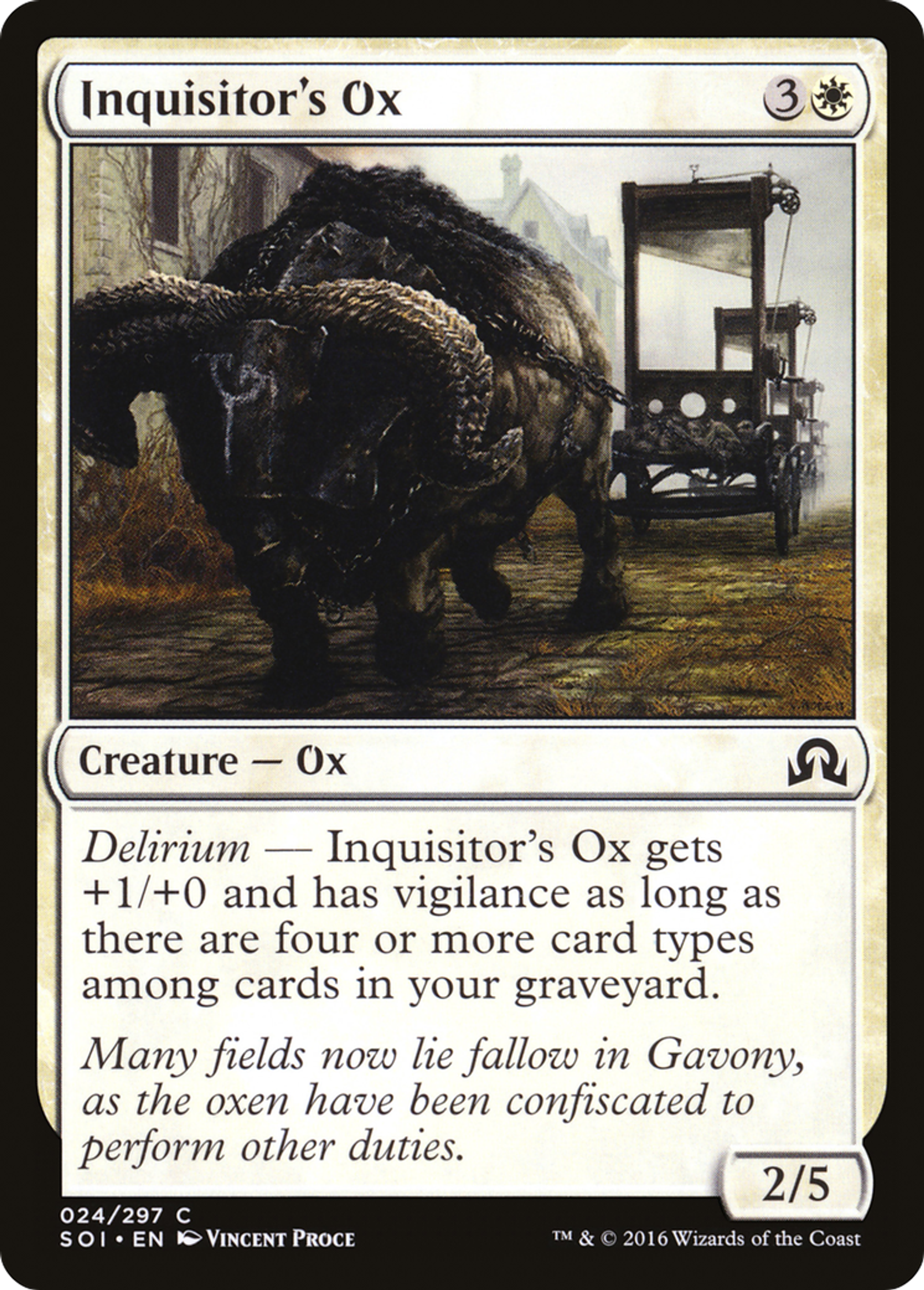 Inquisitor's Ox — Shadows over Innistrad — Magic: The Gathering