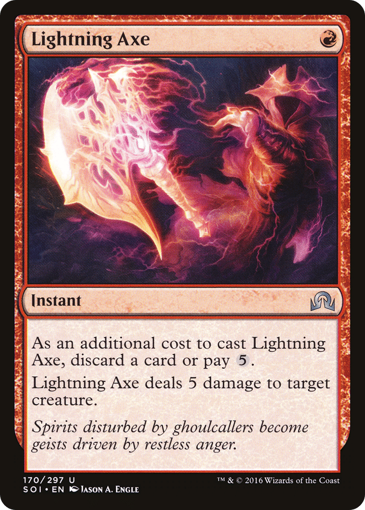 Lightning Axe — Shadows over Innistrad — Magic: The Gathering