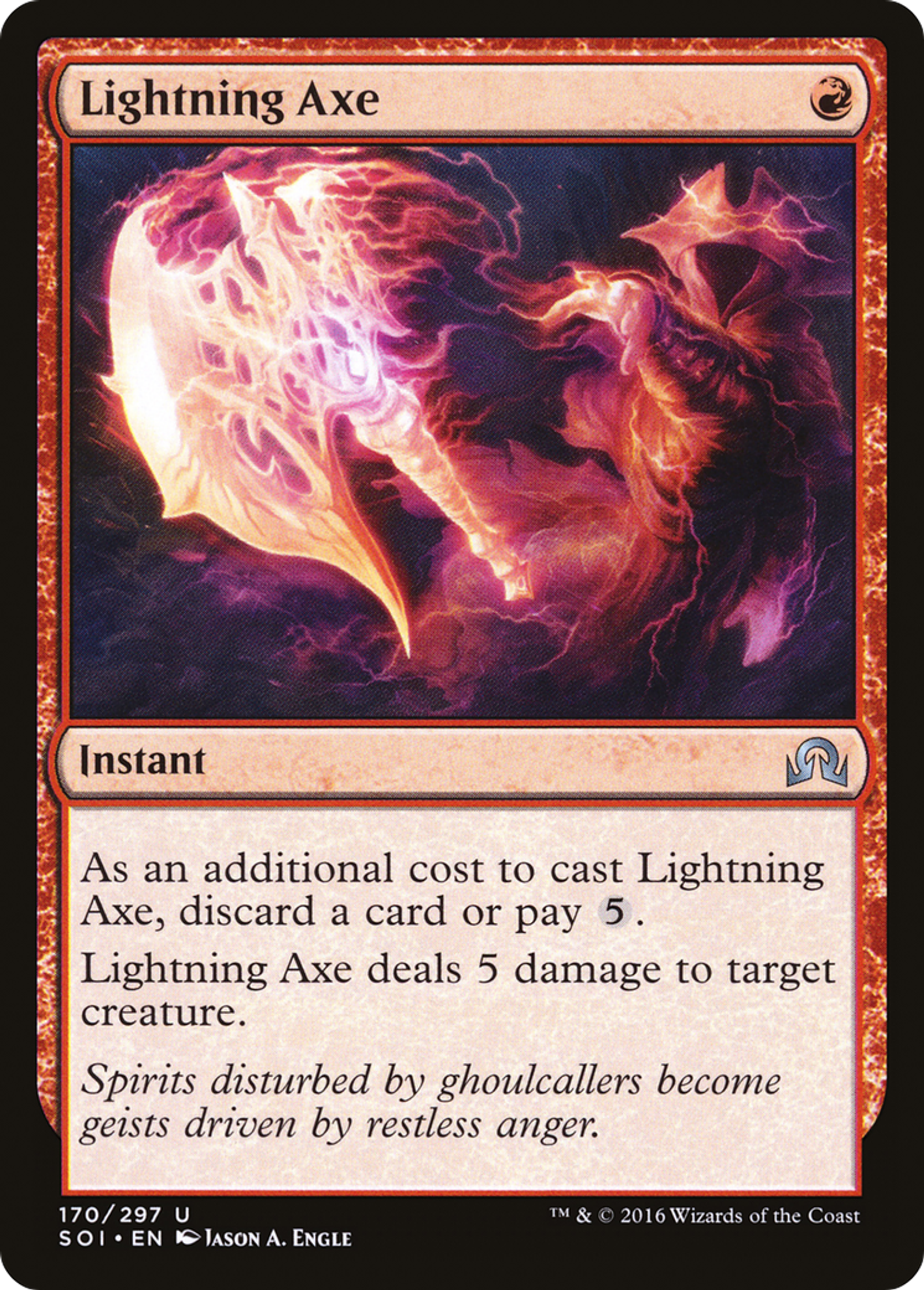 Lightning Axe — Shadows over Innistrad — Magic: The Gathering