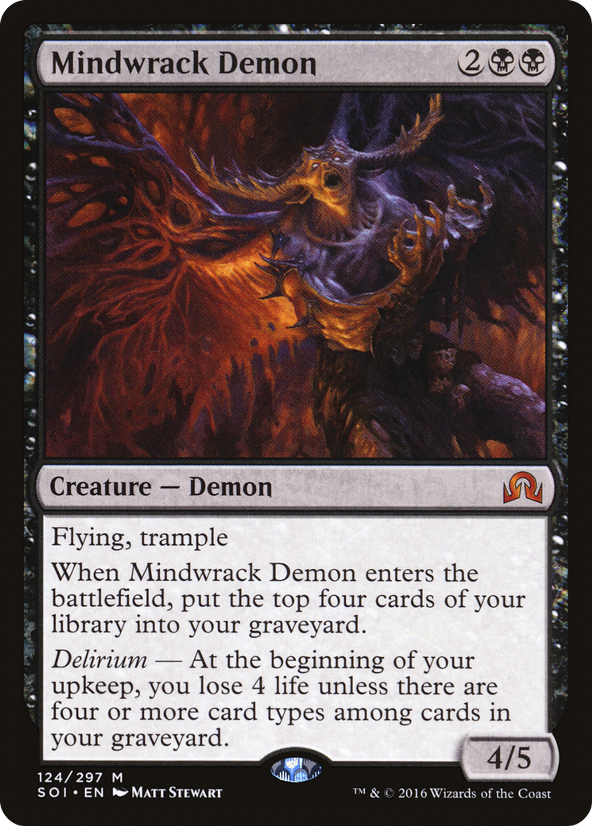 Démon de tourmental — Shadows over Innistrad — Magic: The Gathering