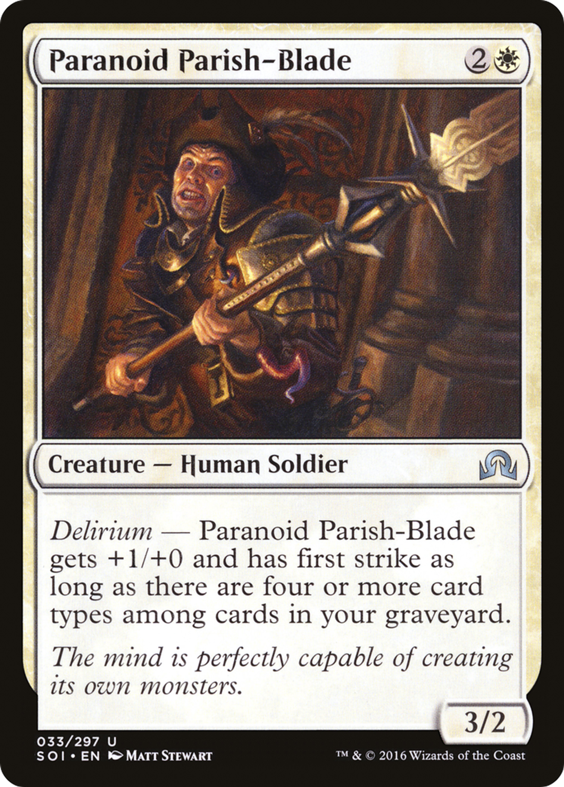 Paranoid Parish-Blade — Shadows over Innistrad — Magic: The Gathering