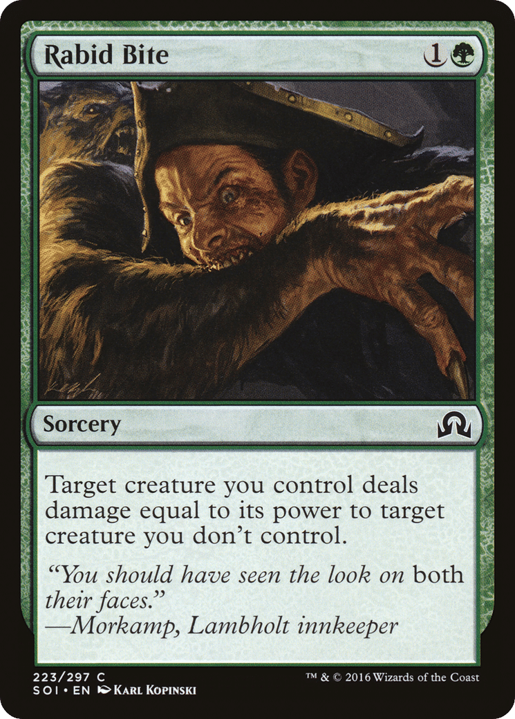 Rabid Bite — Shadows over Innistrad — Magic: The Gathering