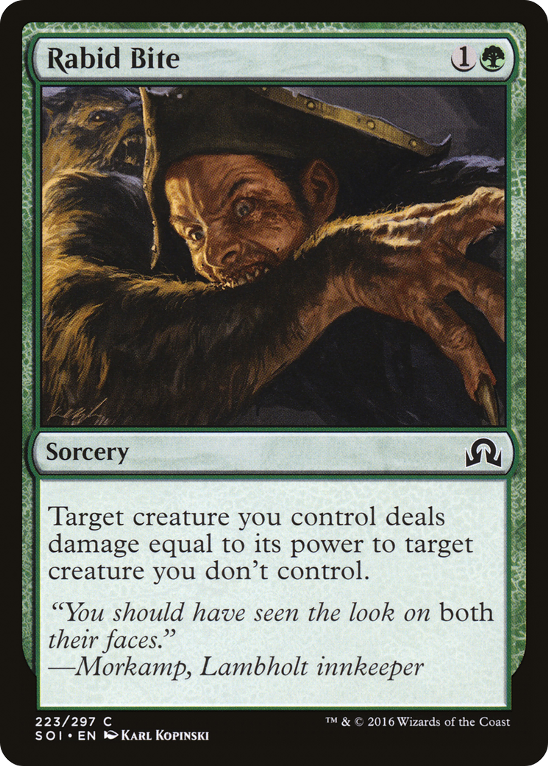 Rabid Bite — Shadows over Innistrad — Magic: The Gathering