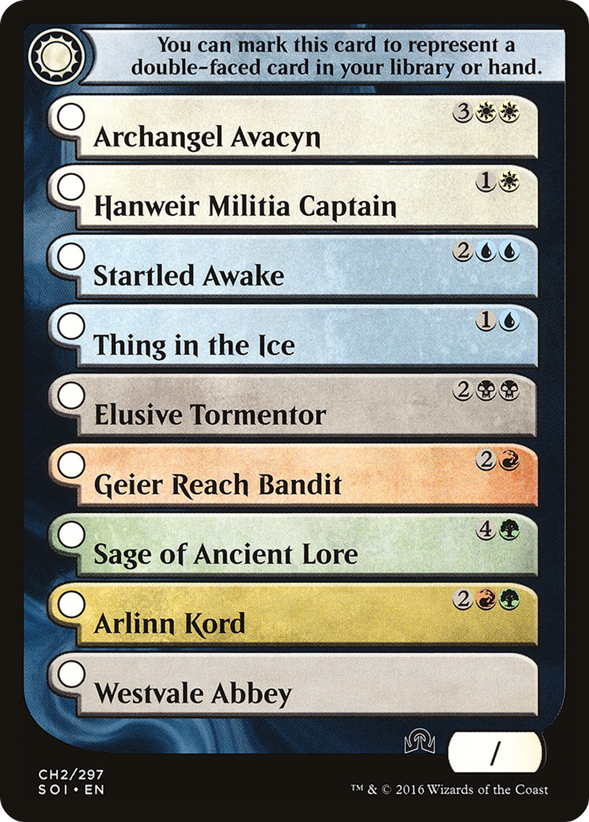 Shadows Over Innistrad Checklist 2 — Shadows over Innistrad — Magic: The Gathering