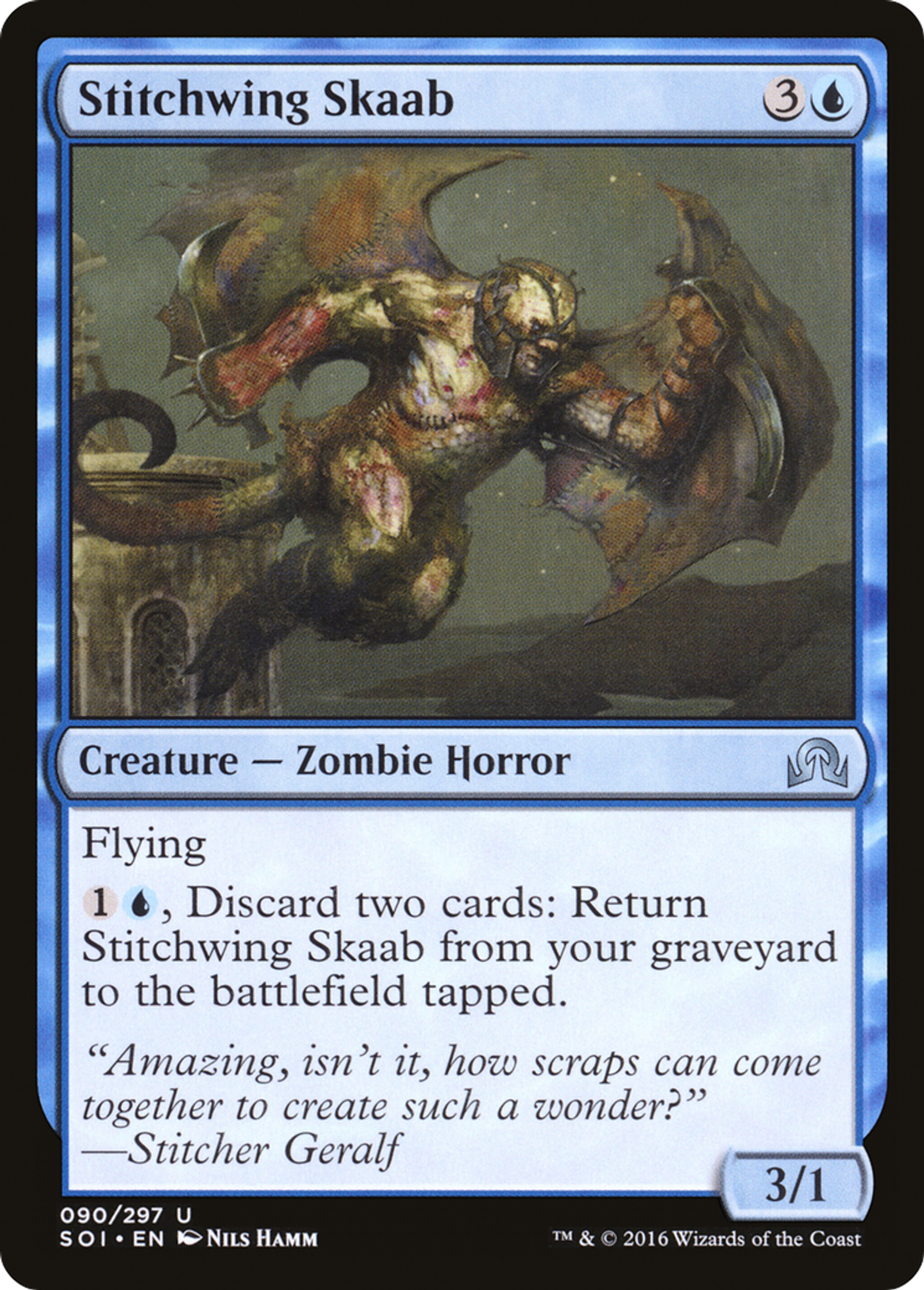 Skaab aux ailes suturées — Shadows over Innistrad — Magic: The Gathering