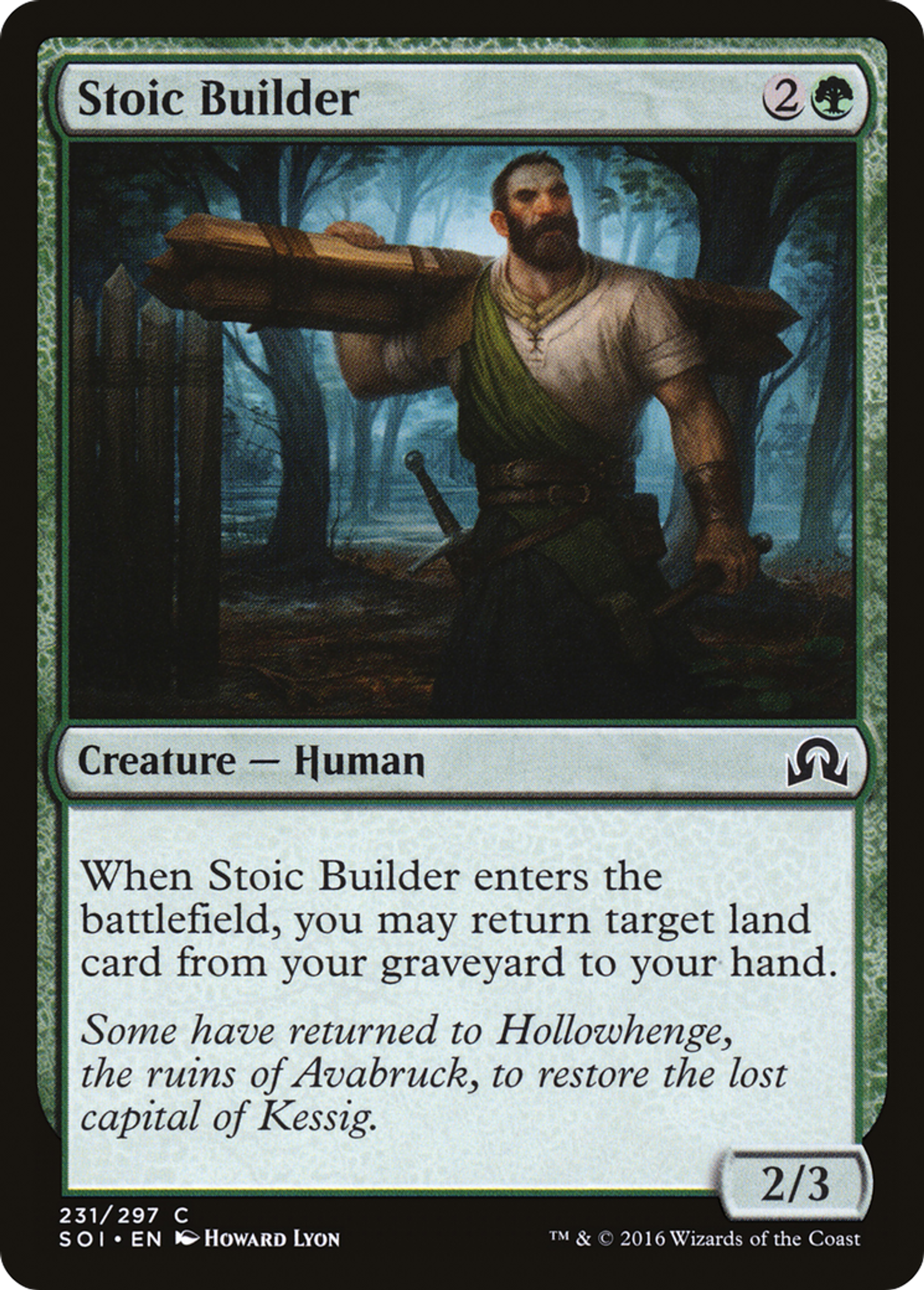 Stoic Builder — Shadows over Innistrad — Magic: The Gathering