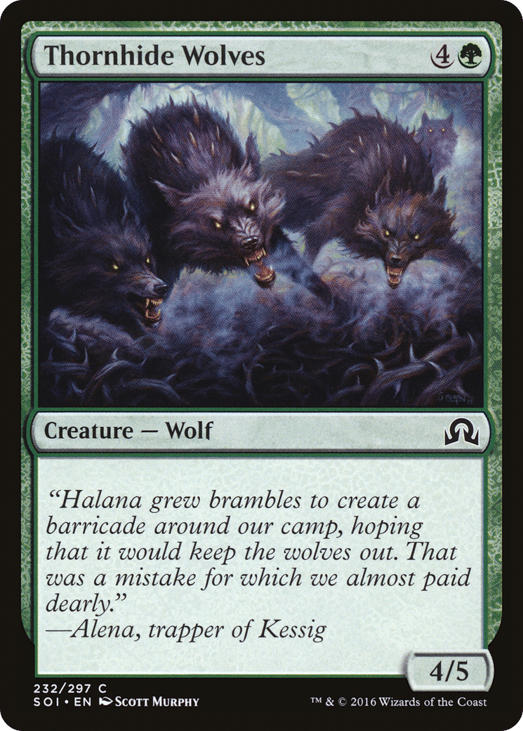 Thornhide Wolves — Shadows over Innistrad — Magic: The Gathering