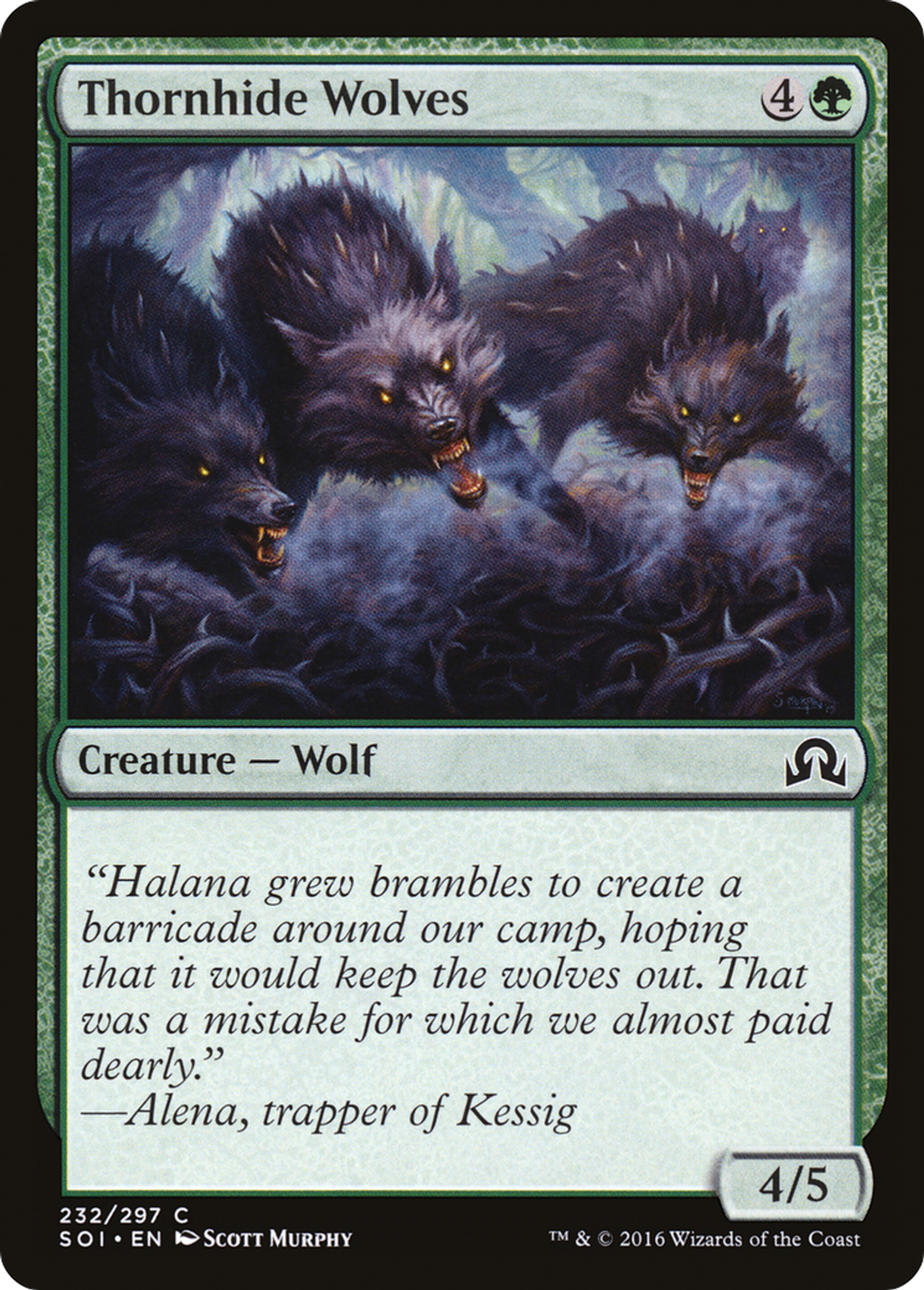 Thornhide Wolves — Shadows over Innistrad — Magic: The Gathering