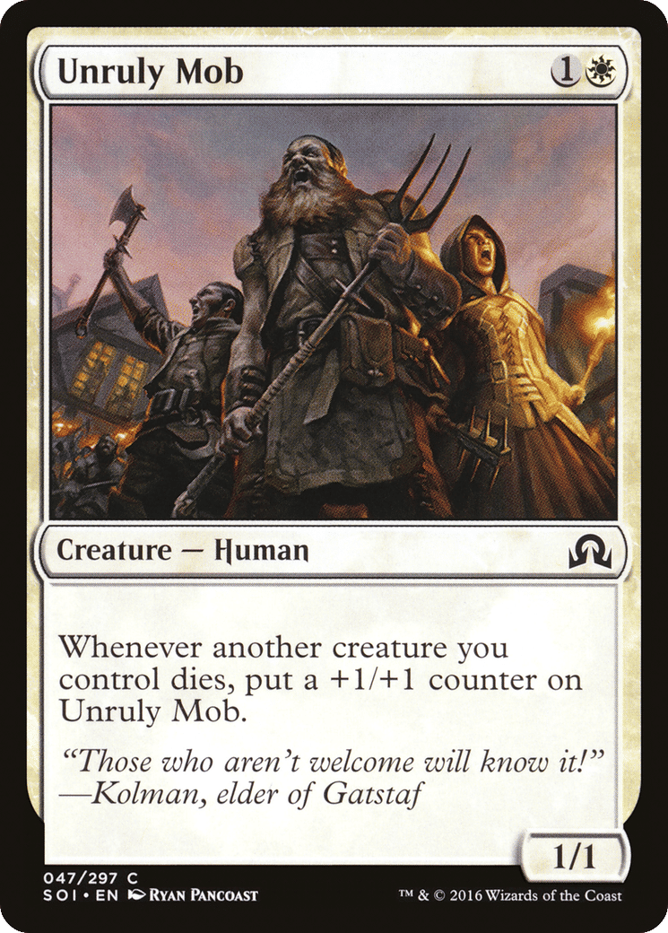 Unruly Mob — Shadows over Innistrad — Magic: The Gathering