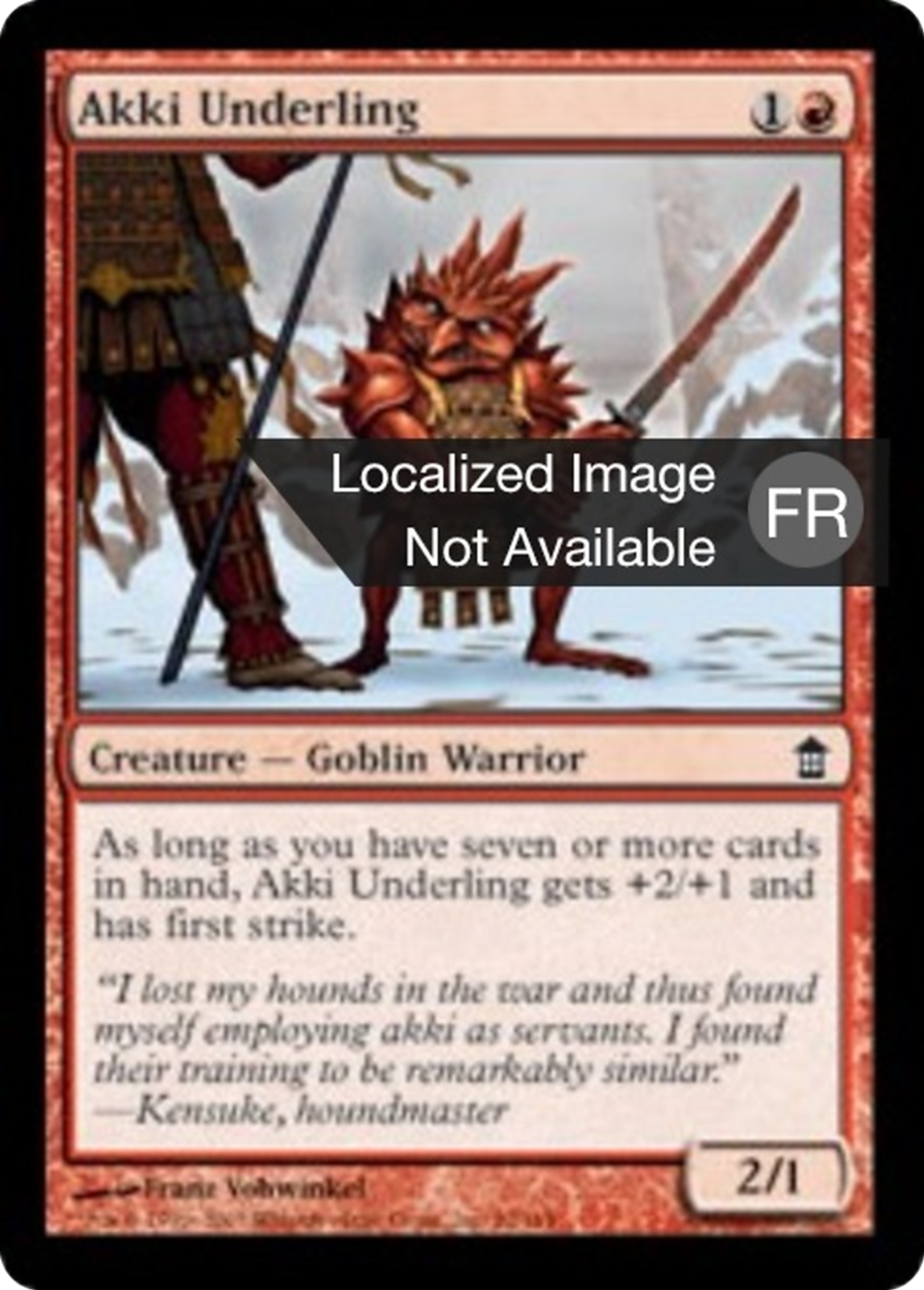 Sous-fifre akki — Saviors of Kamigawa — Magic: The Gathering