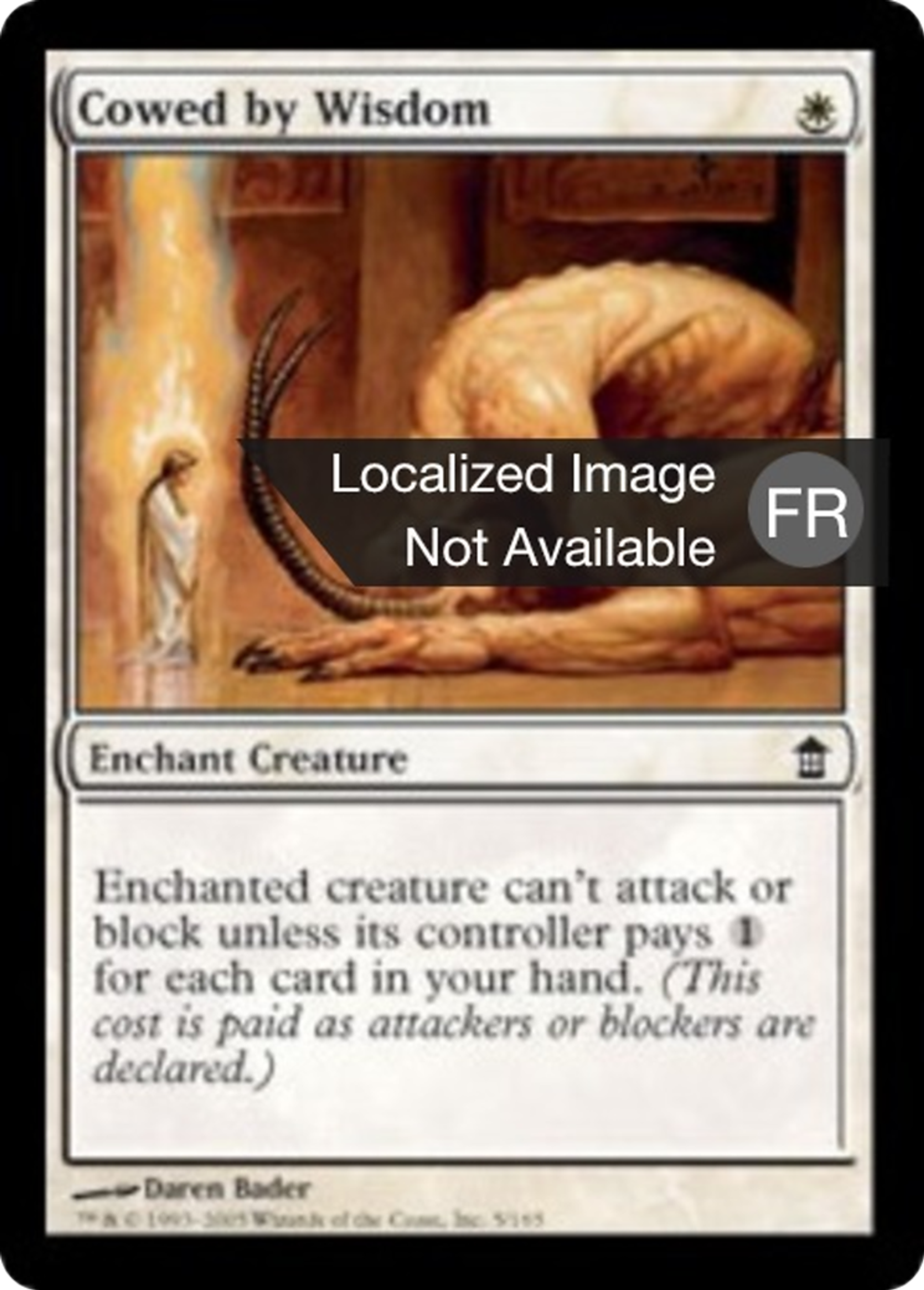 Intimidé par la sagesse — Saviors of Kamigawa — Magic: The Gathering