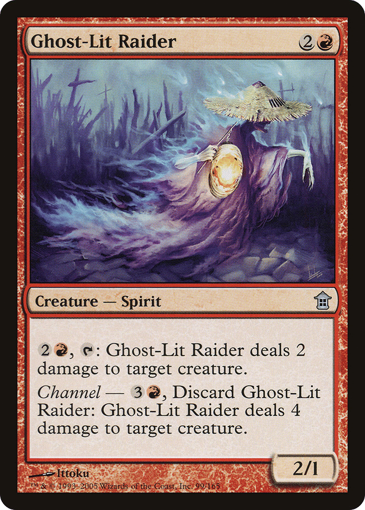 Ghost-Lit Raider — Saviors of Kamigawa — Magic: The Gathering