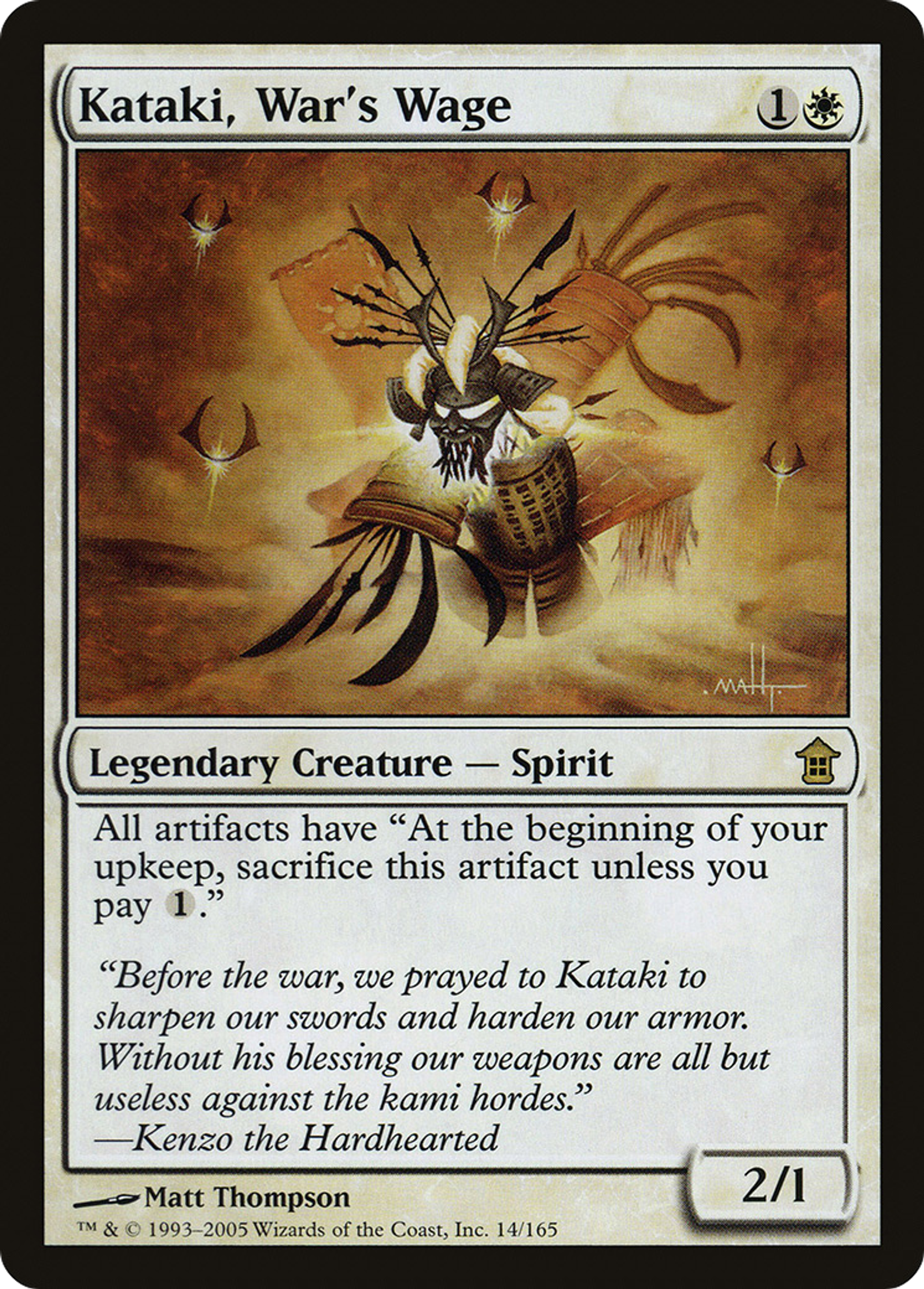 Kataki, tribut de la guerre — Saviors of Kamigawa — Magic: The Gathering