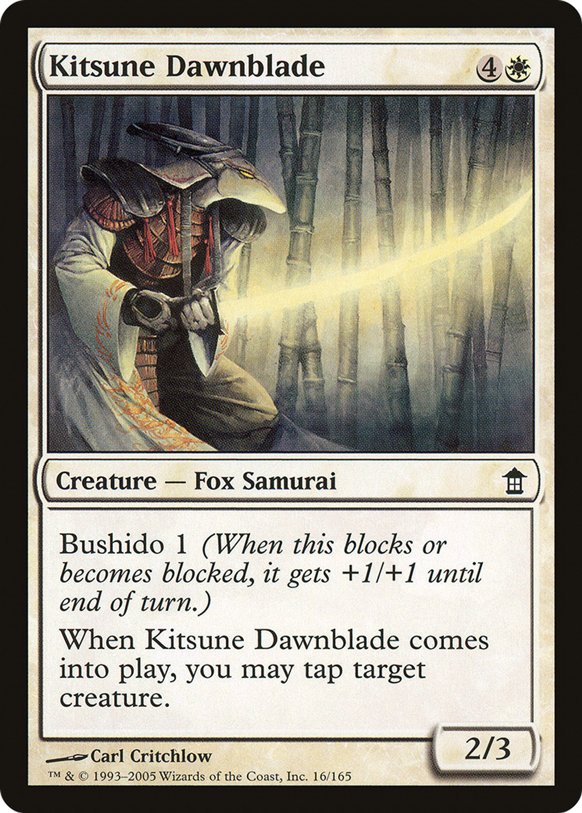 Aubelame kitsune — Saviors of Kamigawa — Magic: The Gathering