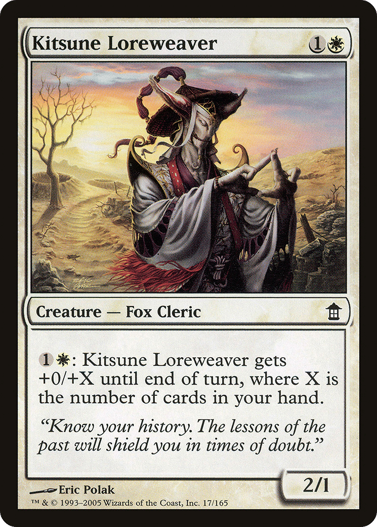 Kitsune Loreweaver — Saviors of Kamigawa — Magic: The Gathering