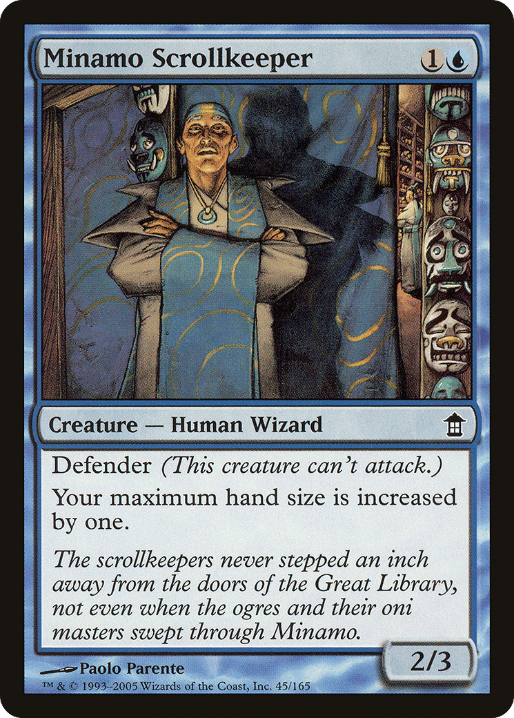Minamo Scrollkeeper — Saviors of Kamigawa — Magic: The Gathering