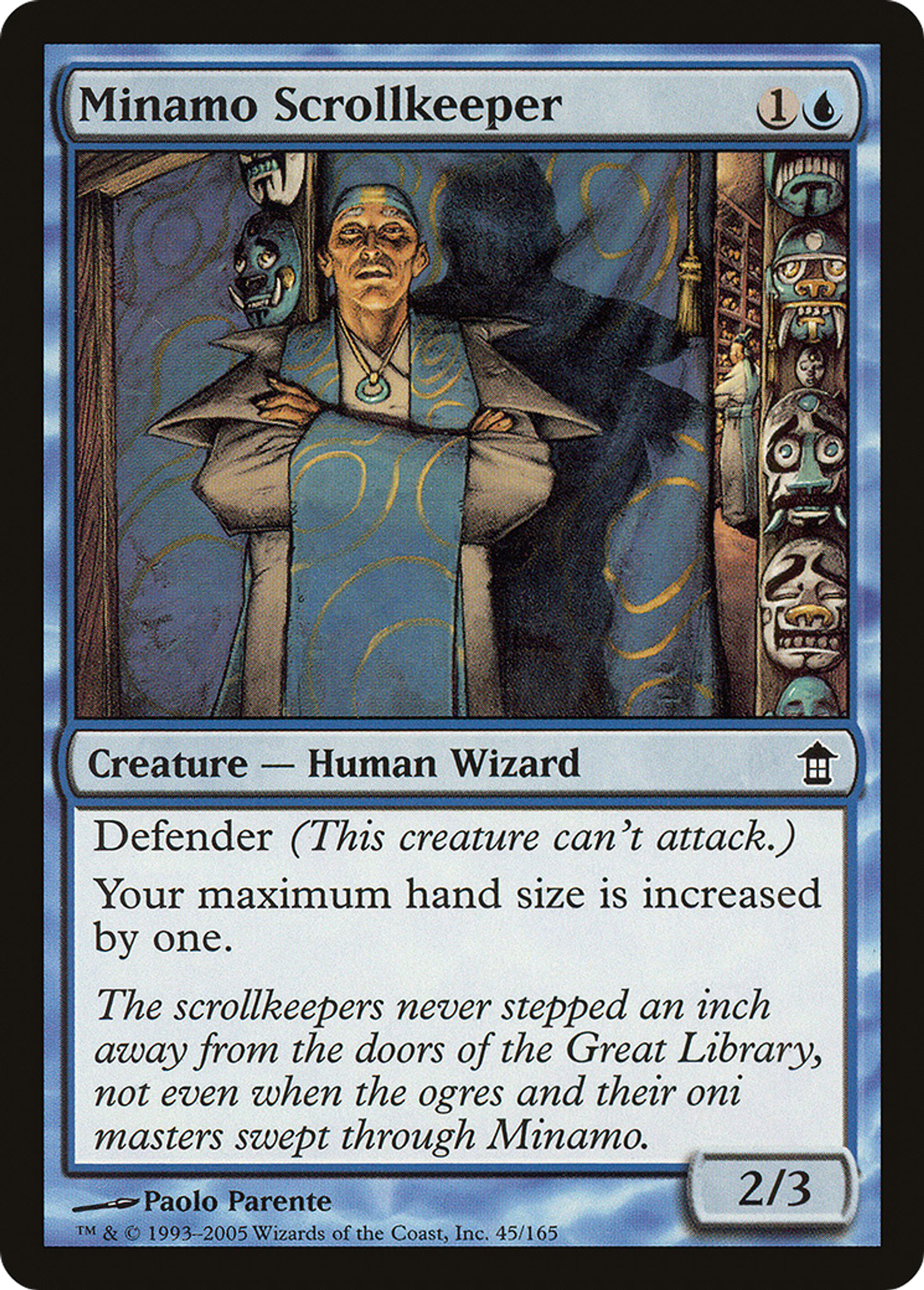 Gardien des parchemins de Minamo — Saviors of Kamigawa — Magic: The Gathering
