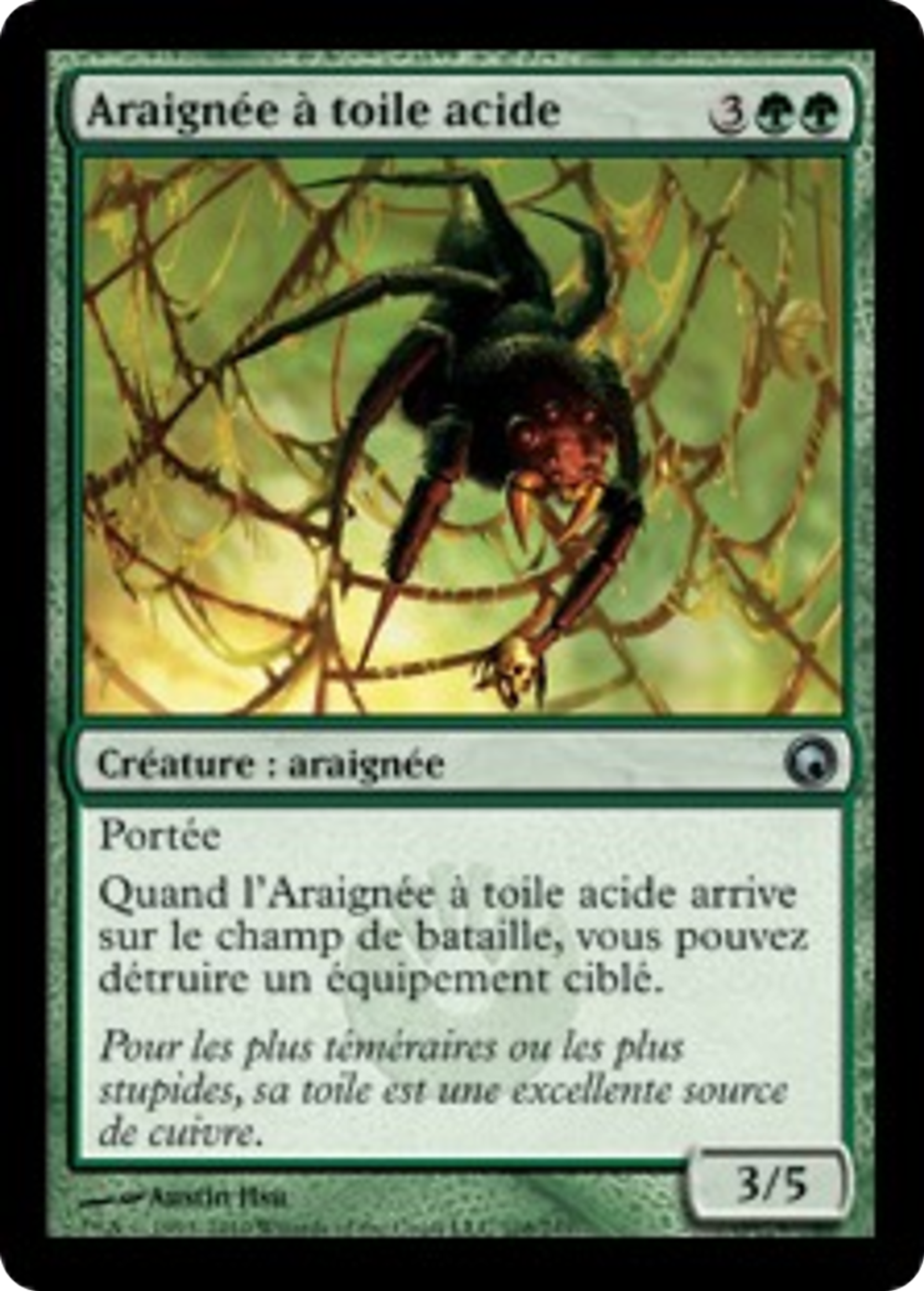 Araignée à toile acide — Scars of Mirrodin — Magic: The Gathering