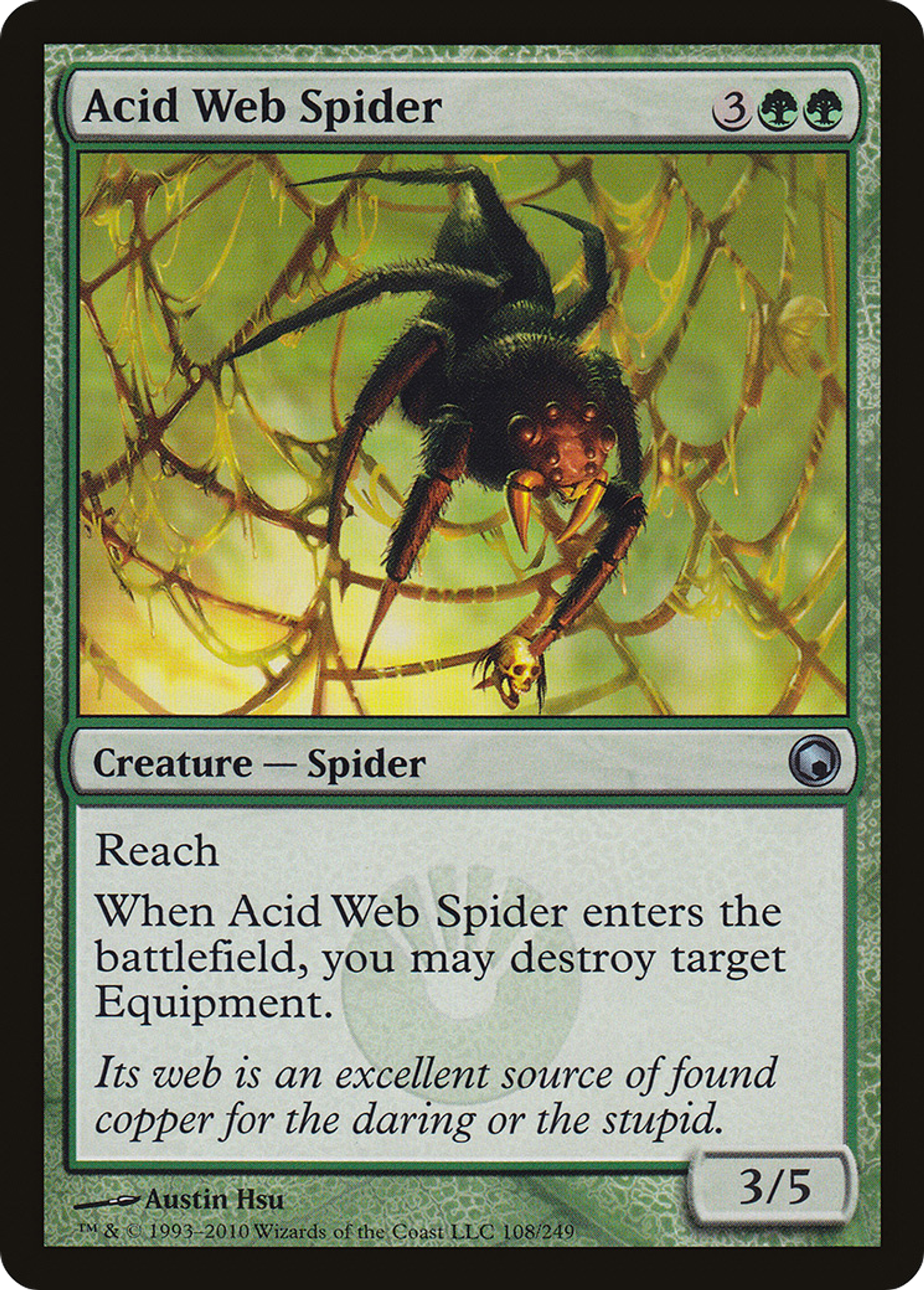 Araignée à toile acide — Scars of Mirrodin — Magic: The Gathering