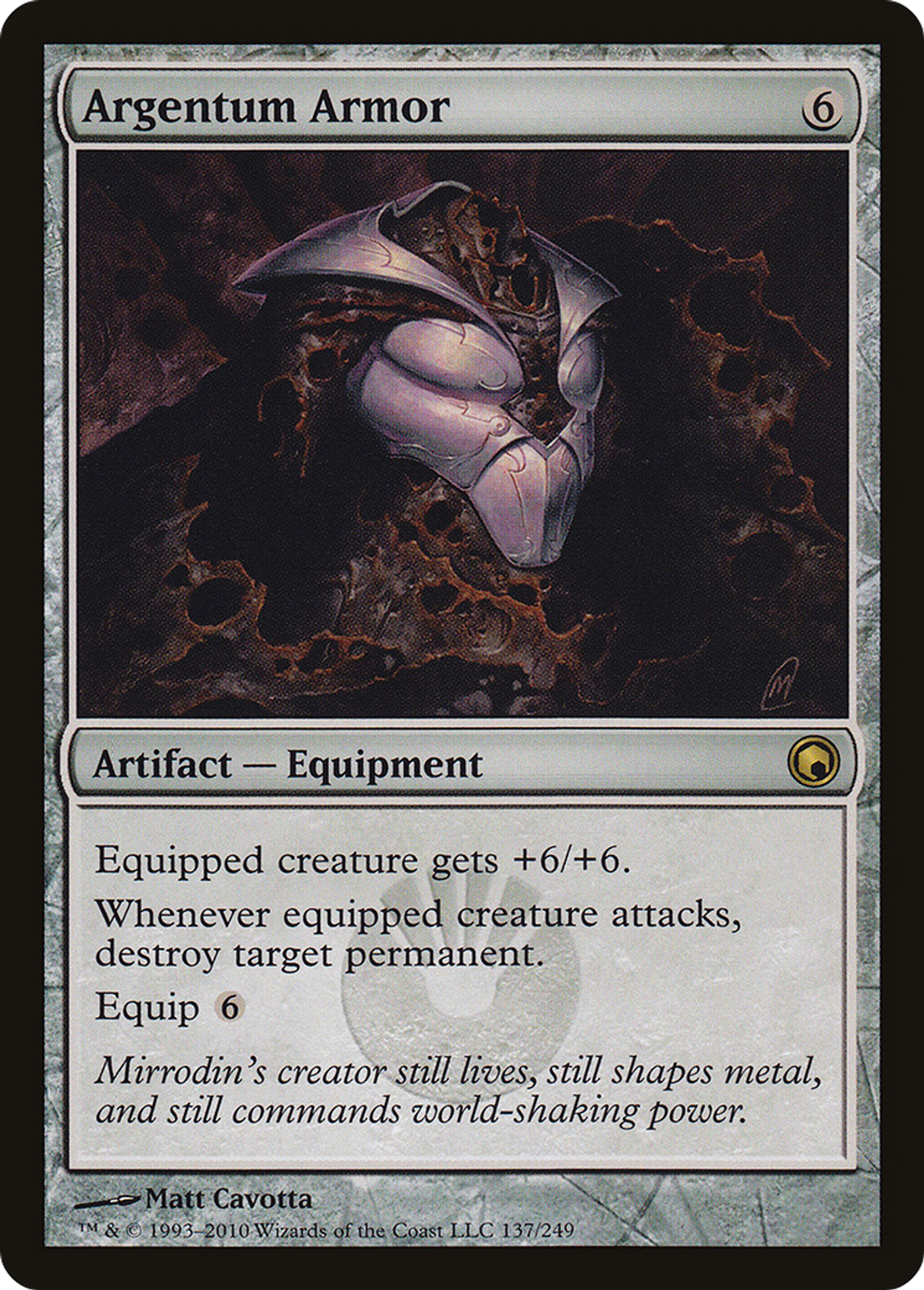Argentum Armor — Scars of Mirrodin — Magic: The Gathering