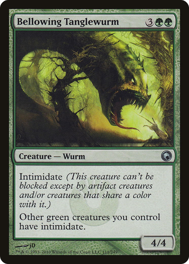 Bellowing Tanglewurm — Scars of Mirrodin — Magic: The Gathering