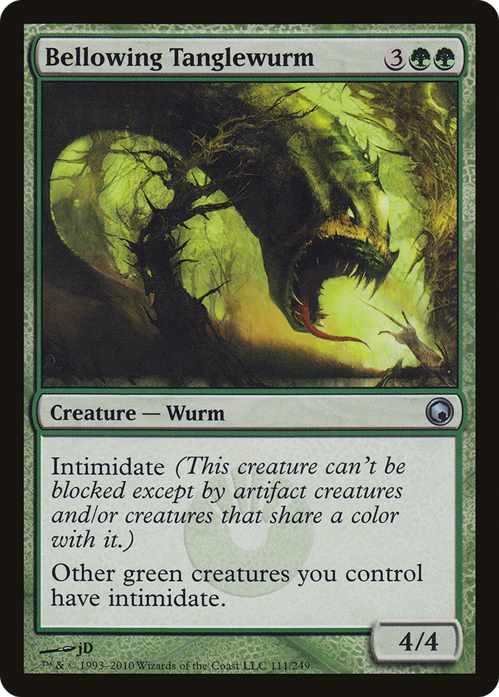 Bellowing Tanglewurm — Scars of Mirrodin — Magic: The Gathering