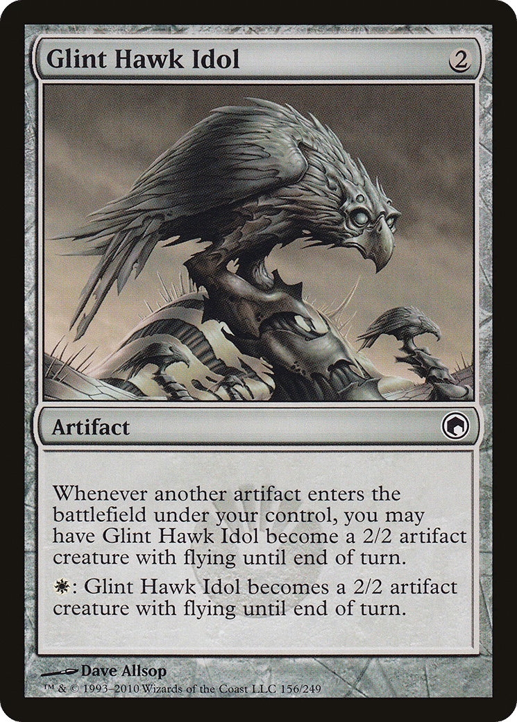 Glint Hawk Idol — Scars of Mirrodin — Magic: The Gathering