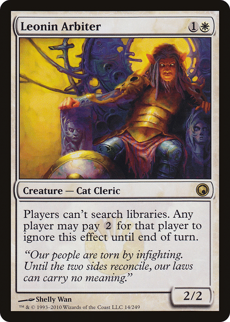 Leonin Arbiter — Scars of Mirrodin — Magic: The Gathering