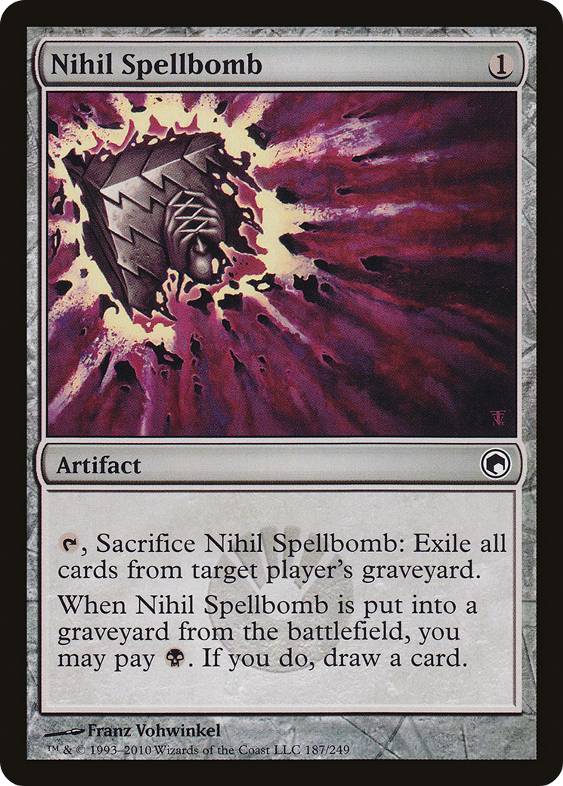 Nihil Spellbomb — Scars of Mirrodin — Magic: The Gathering